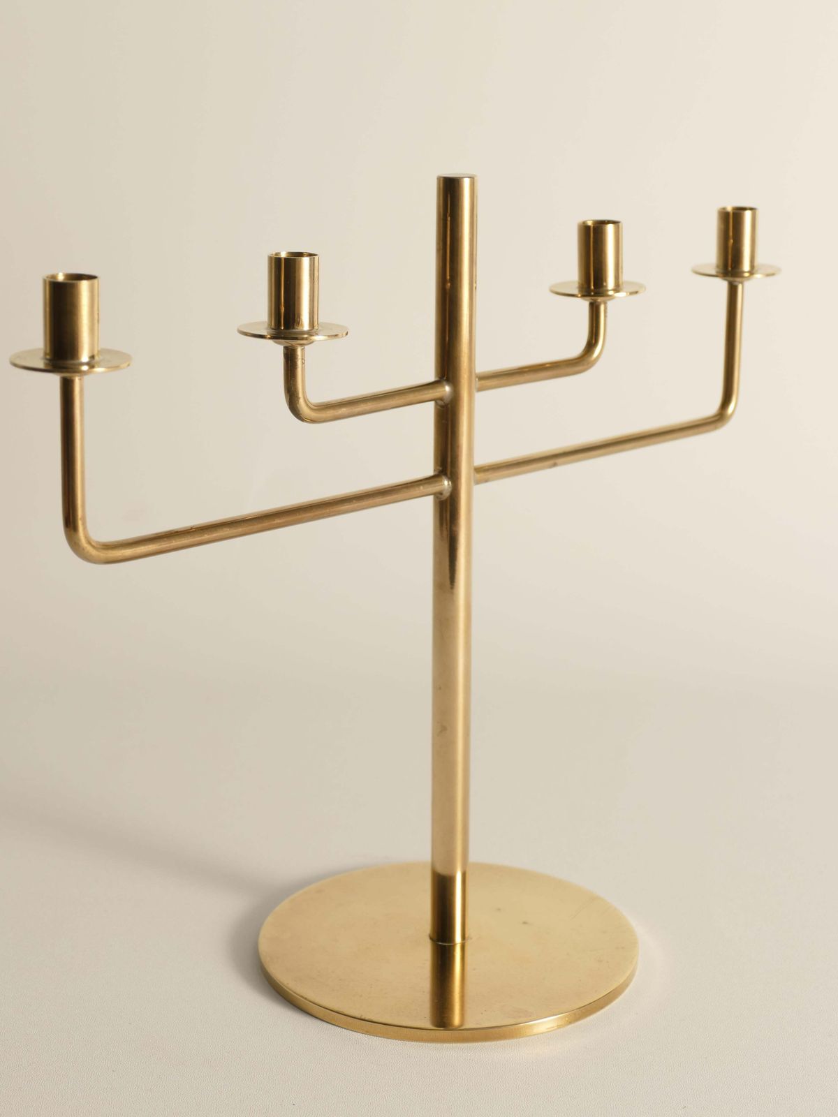 photo furniture Scandinavian Modern Brass Candelabra By Hans Agne Jakobsson, Markaryd, 1960s