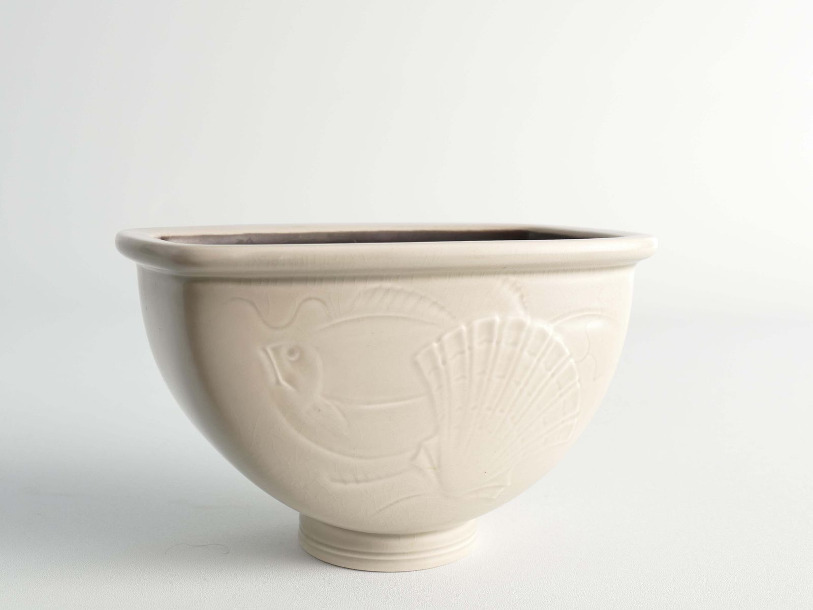Home Decor Art Deco Vase With Sea Motif By Nils Thorsson, Aluminia/Royal Copenhagen, 1930s photo
