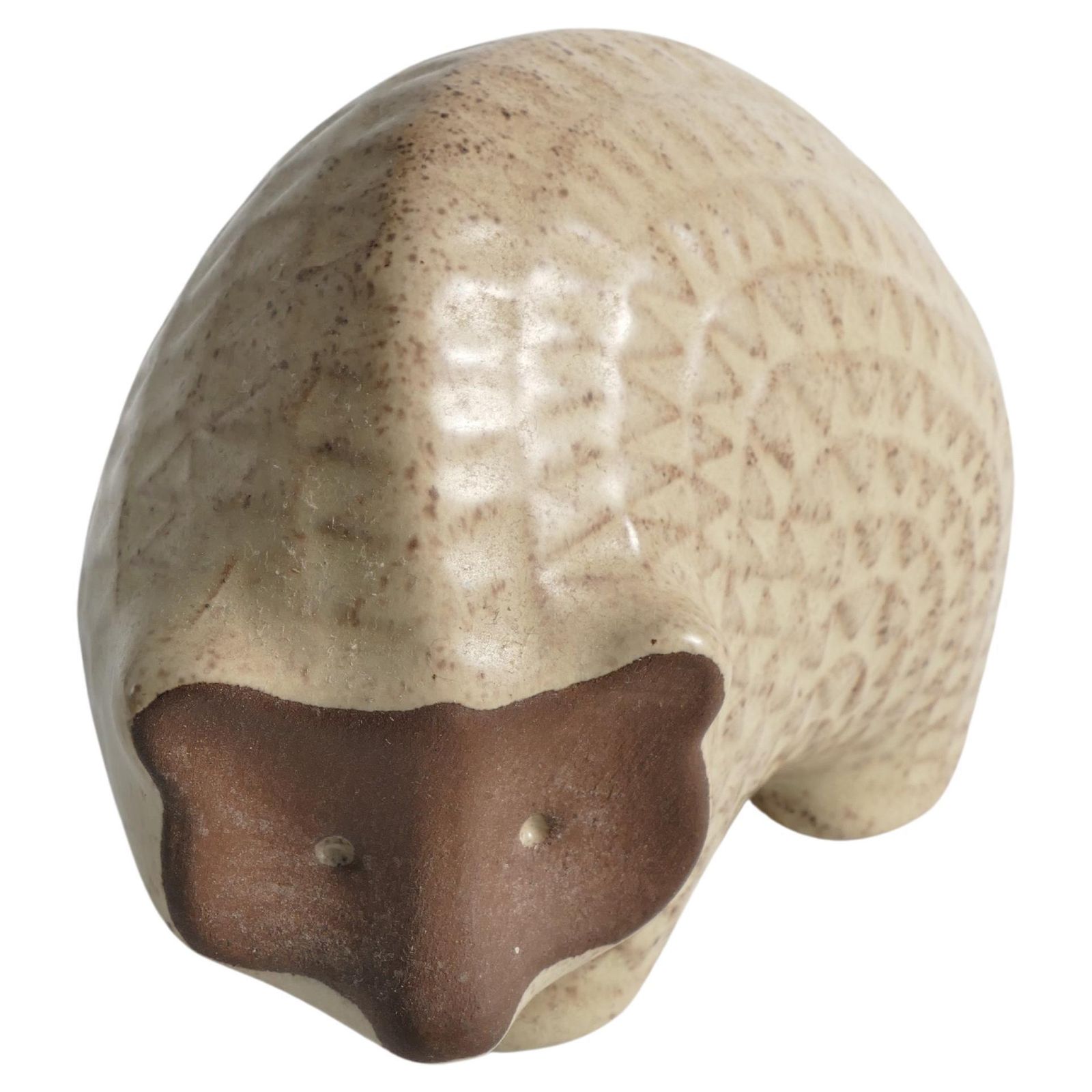 Scandinavian Modern Zigzag Patterned Earthenware Hedgehog, 1960s photo furniture