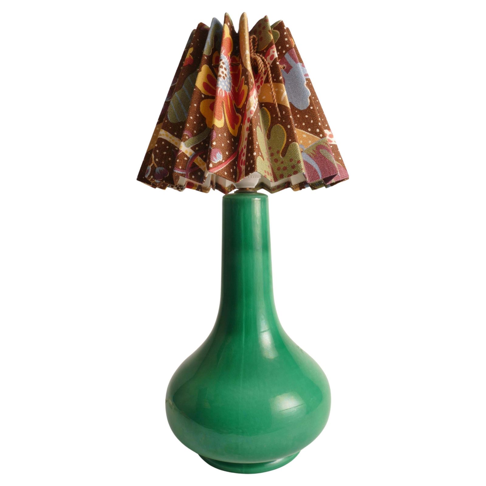 Mid Century Modern Emerald Green Casa Pupo Of London Table Lamp, 1960's photo for sale