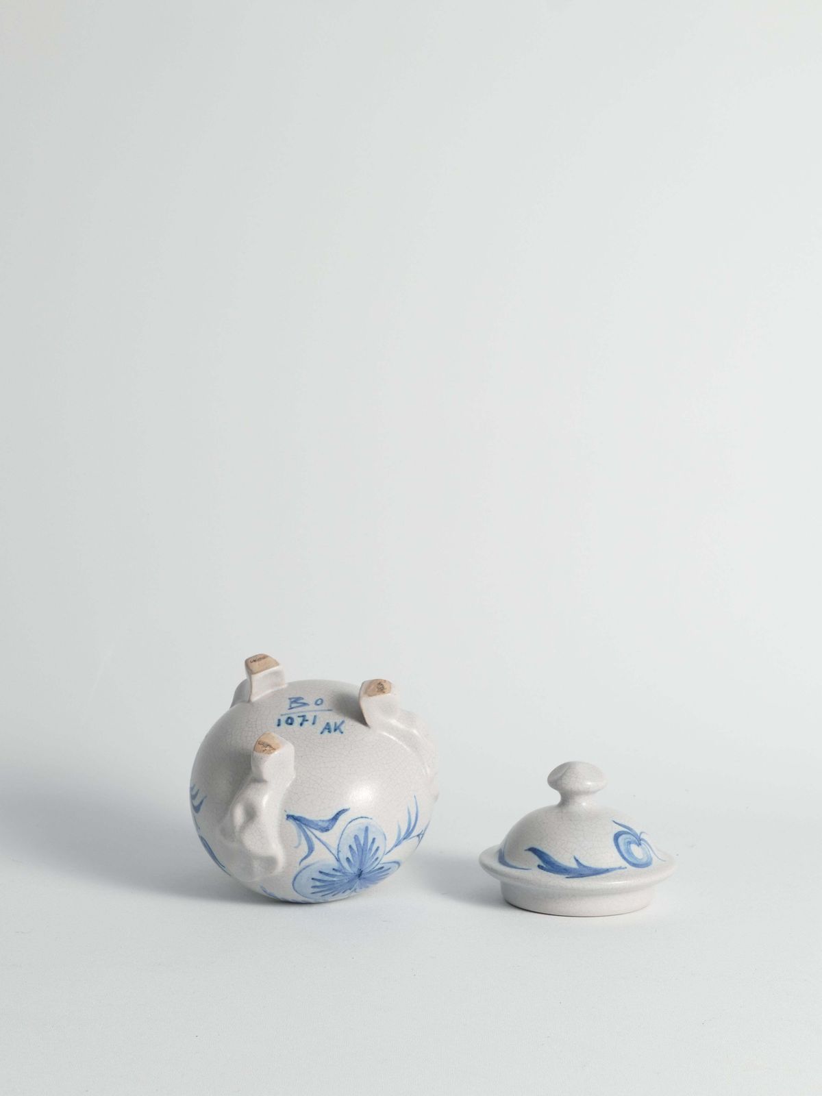 Swedish Grace French Blue Floral Decor Bonbonniere By Allan Eberling, Bo Fajans photo 215.0