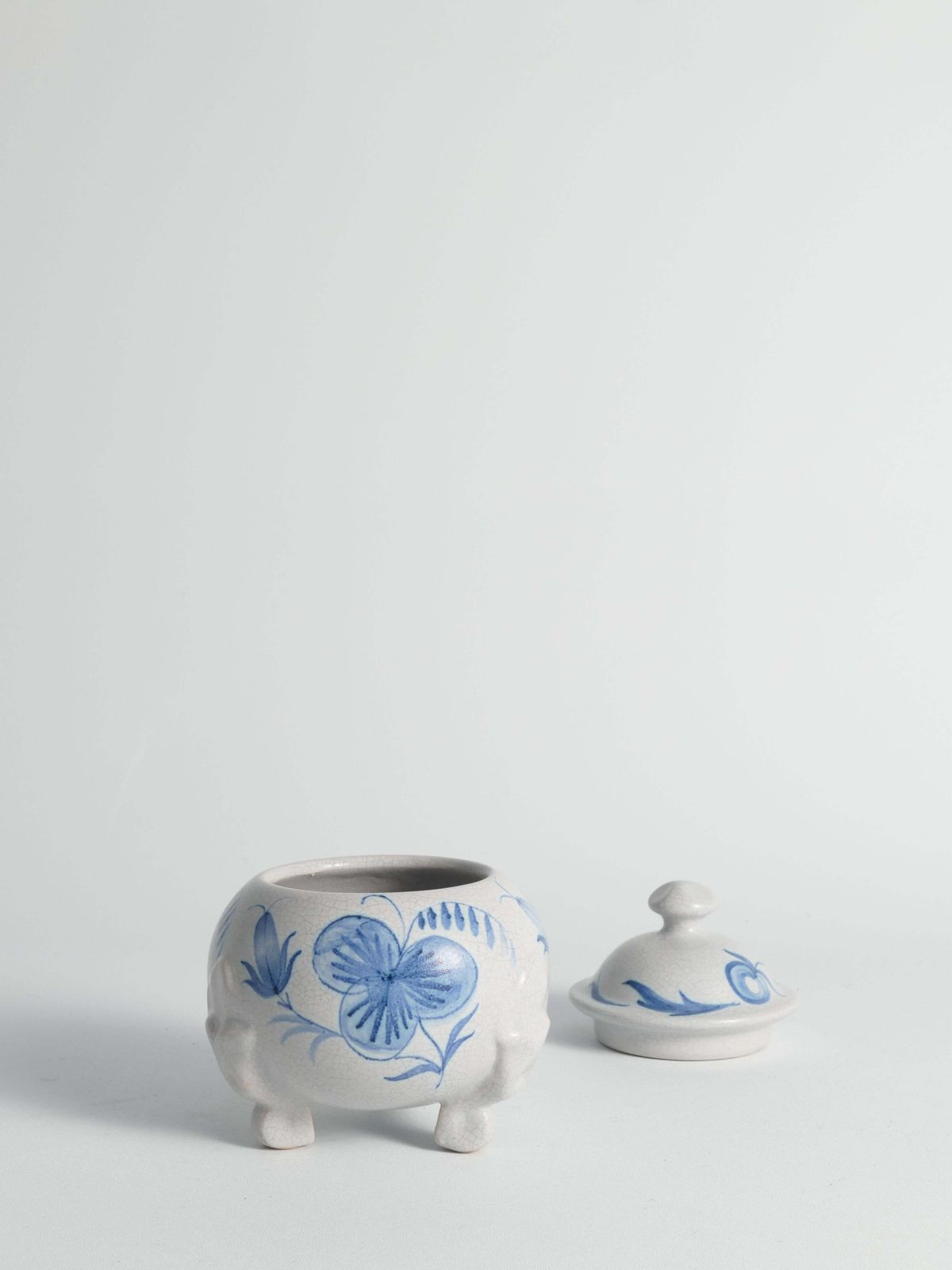 Home Decor Swedish Grace French Blue Floral Decor Bonbonniere By Allan Eberling, Bo Fajans photo