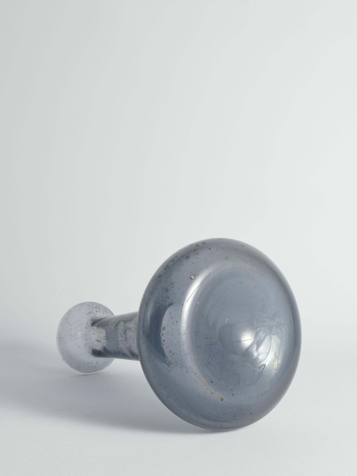 photo for sale Scandinavian Modern Blue Glass Vase By Erik Höglund For Boda, Sweden 1960's
