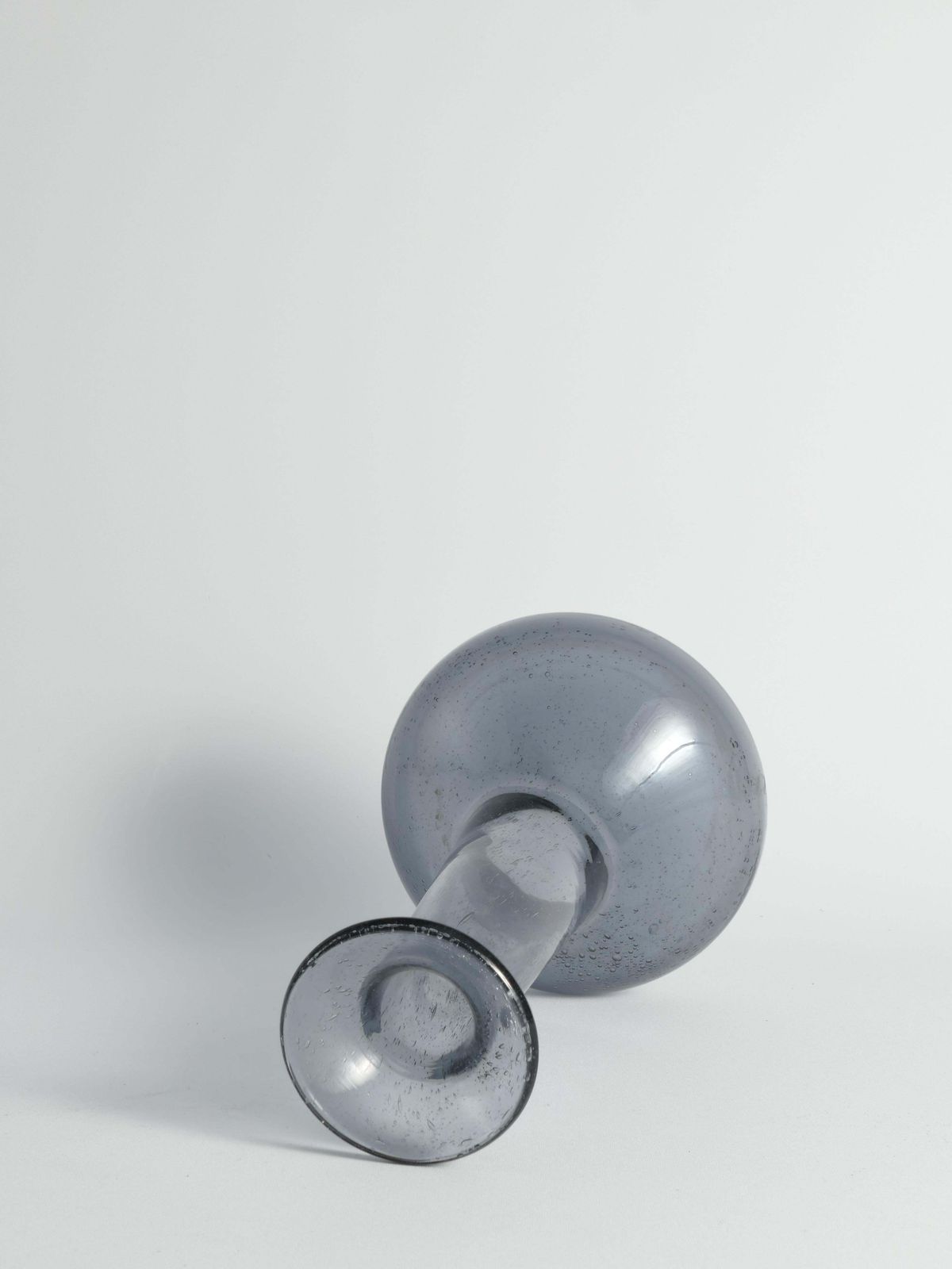 photo vinterior Scandinavian Modern Blue Glass Vase By Erik Höglund For Boda, Sweden 1960's