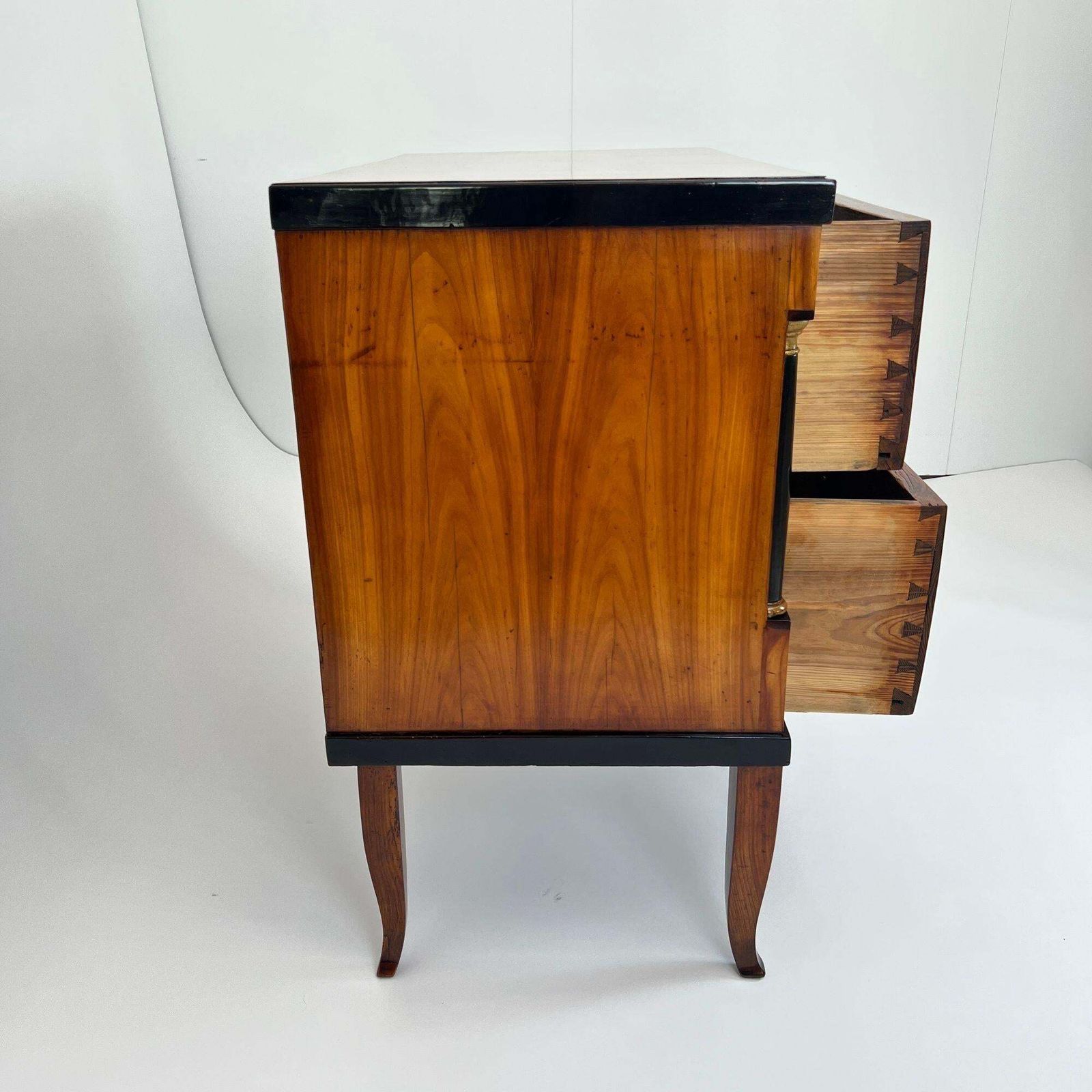 photo for sale Biedermeier Commode, Cherry Wood, Ebonized, Gilded, Franconia Circa 1820