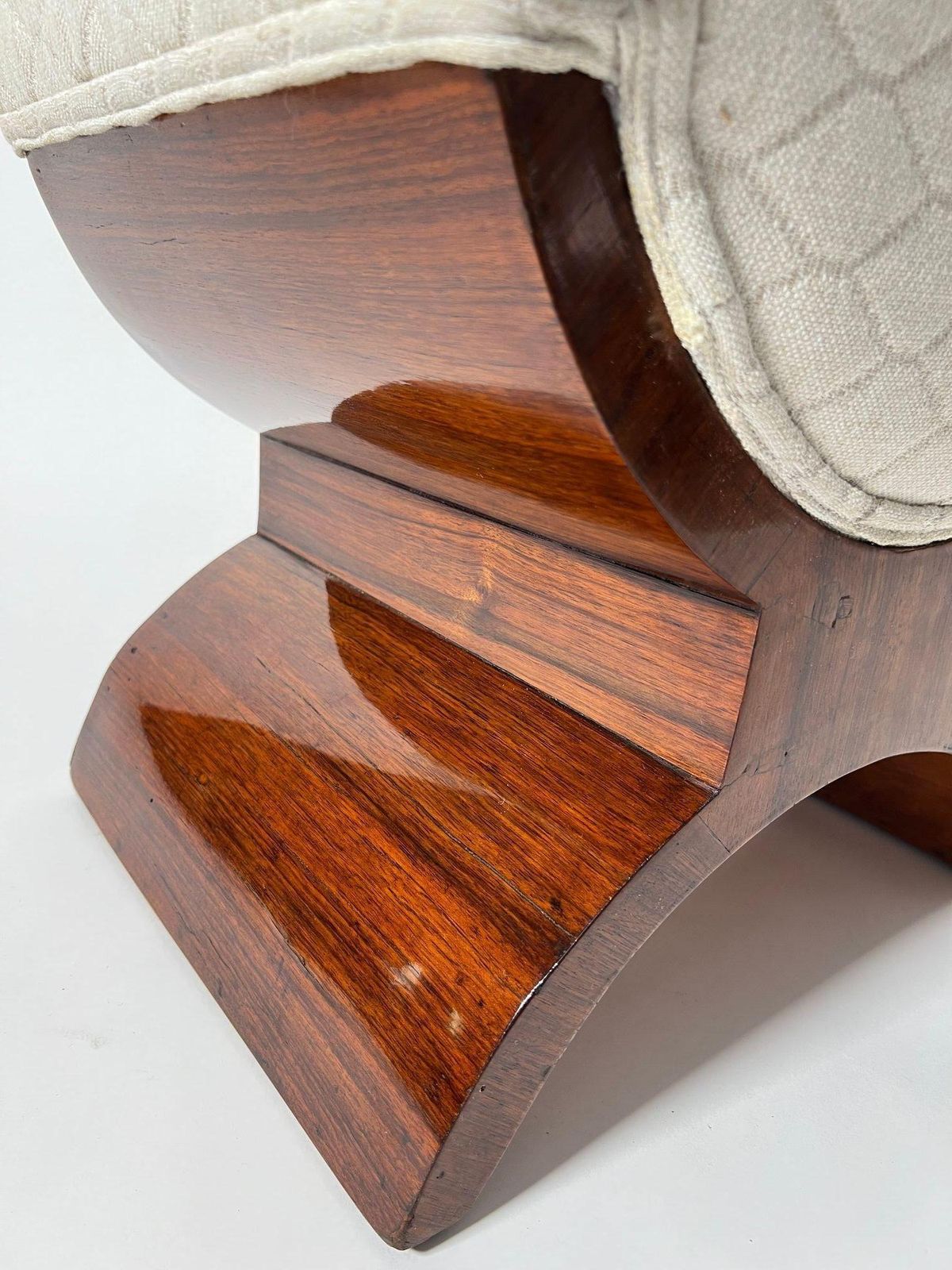 Art Deco Stool, Rosewood Veneer, France Circa 1930 photo buy