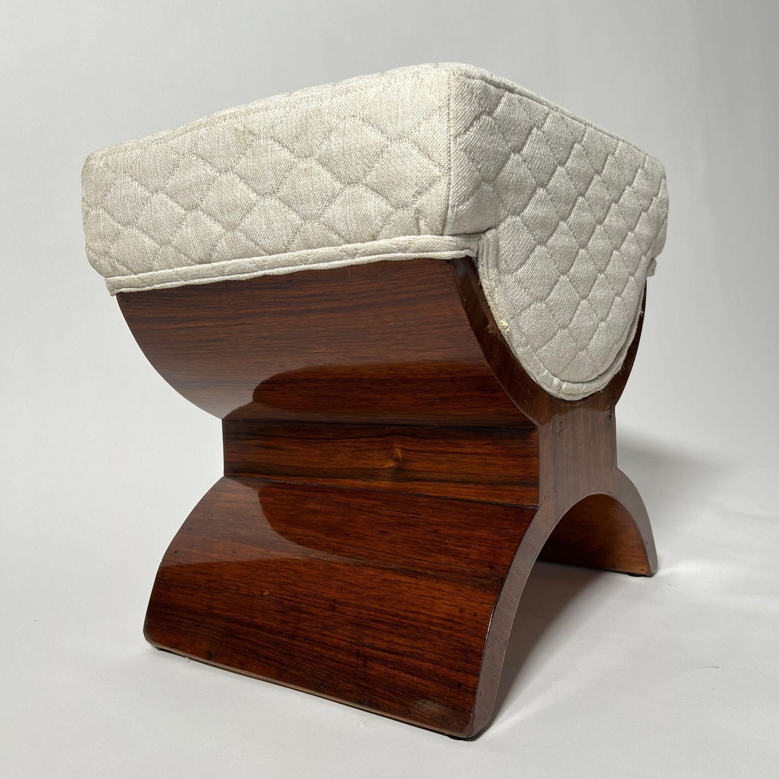 1115.0 Art Deco Stool, Rosewood Veneer, France Circa 1930 photo