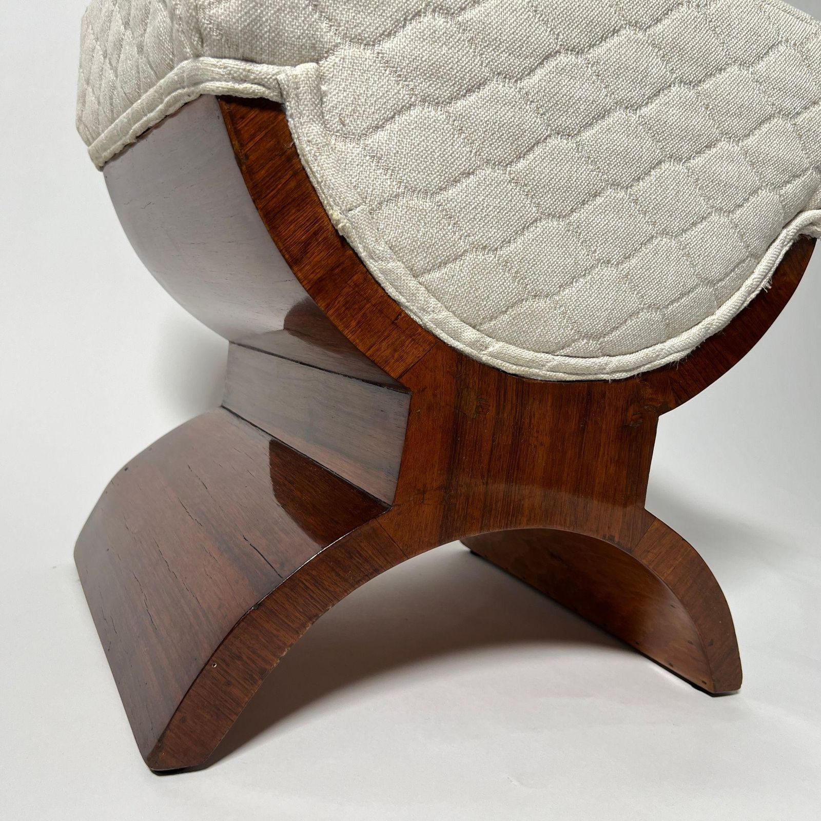 photo vinterior Art Deco Stool, Rosewood Veneer, France Circa 1930