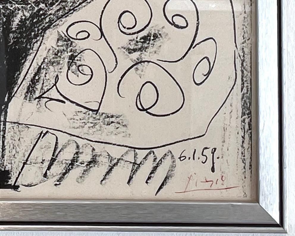 Pablo Picassopablo Picasso   Le Vieux Roi (The Old King), Original Lithograph1959 photo furniture