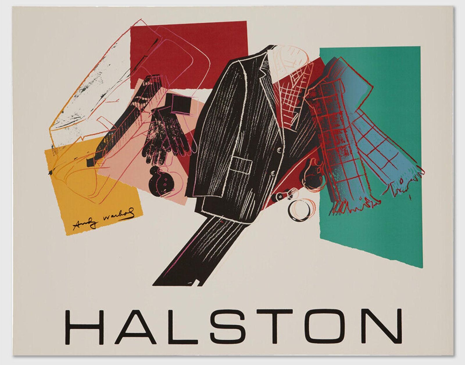Andy Warholandy Warhol   Halston Men's Wear Advertising Campaign Poster1982