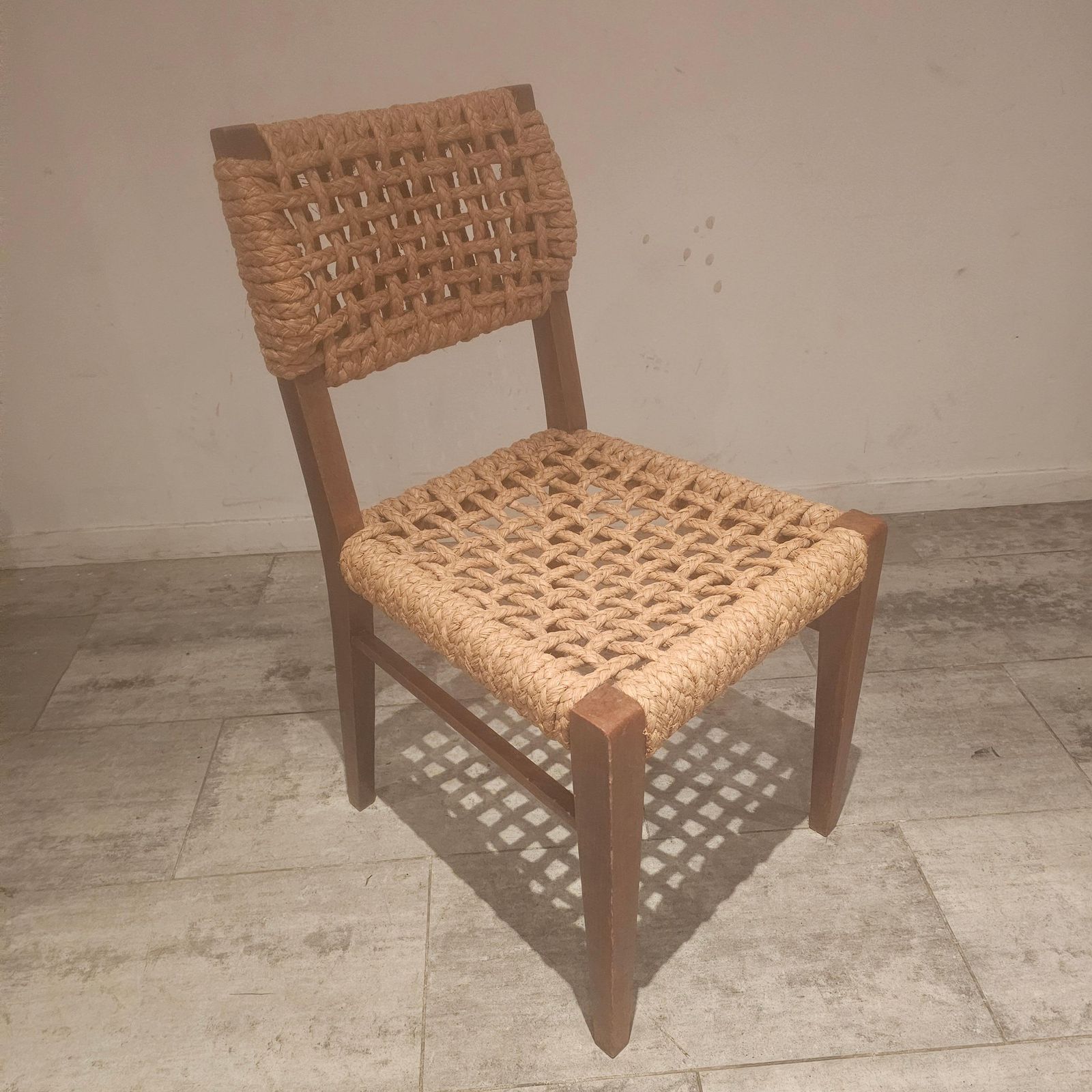 Pair Chairs Of Adrien Audoux & Frida Minet, France 1970's photo for sale