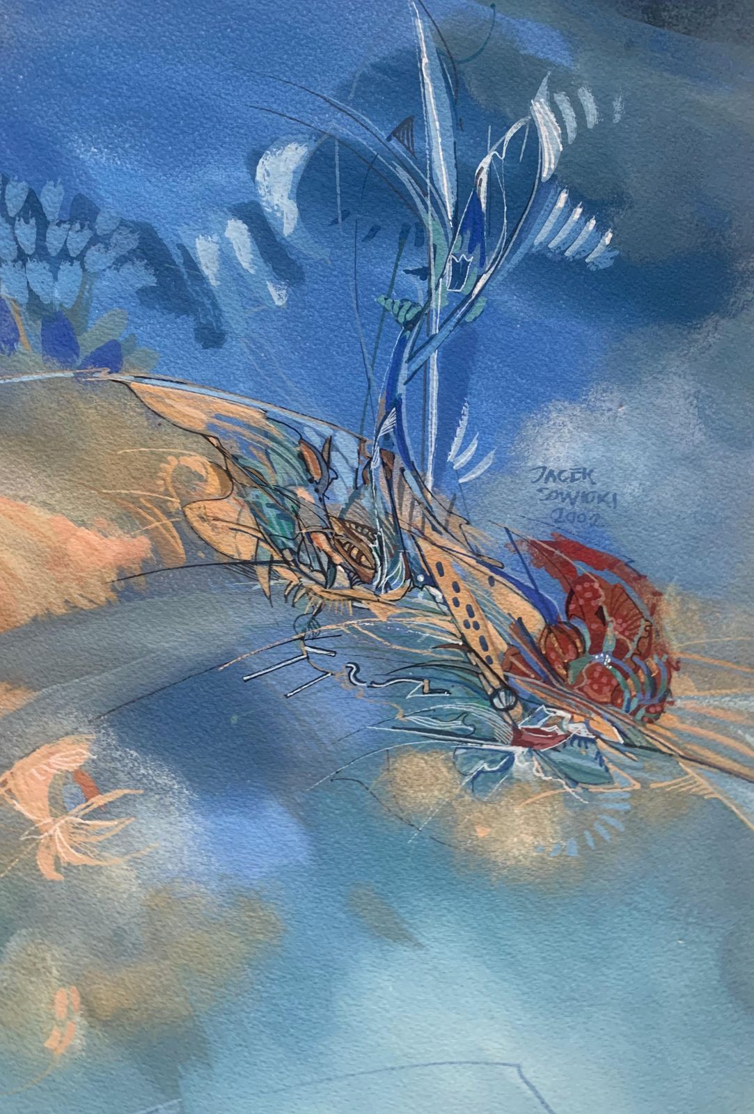 Jacek Sowickidunes In The Morning. Contemporary Gouache Painting, Abstraction2002 photo Art