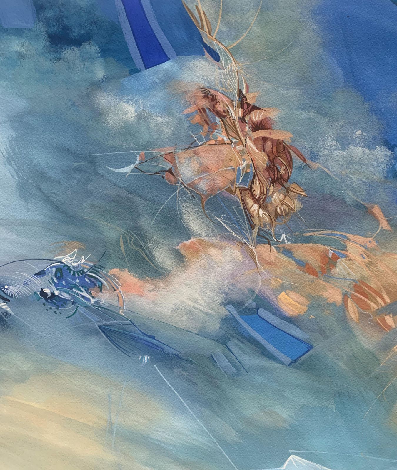 Jacek Sowickidunes In The Morning. Contemporary Gouache Painting, Abstraction2002 photo vinterior