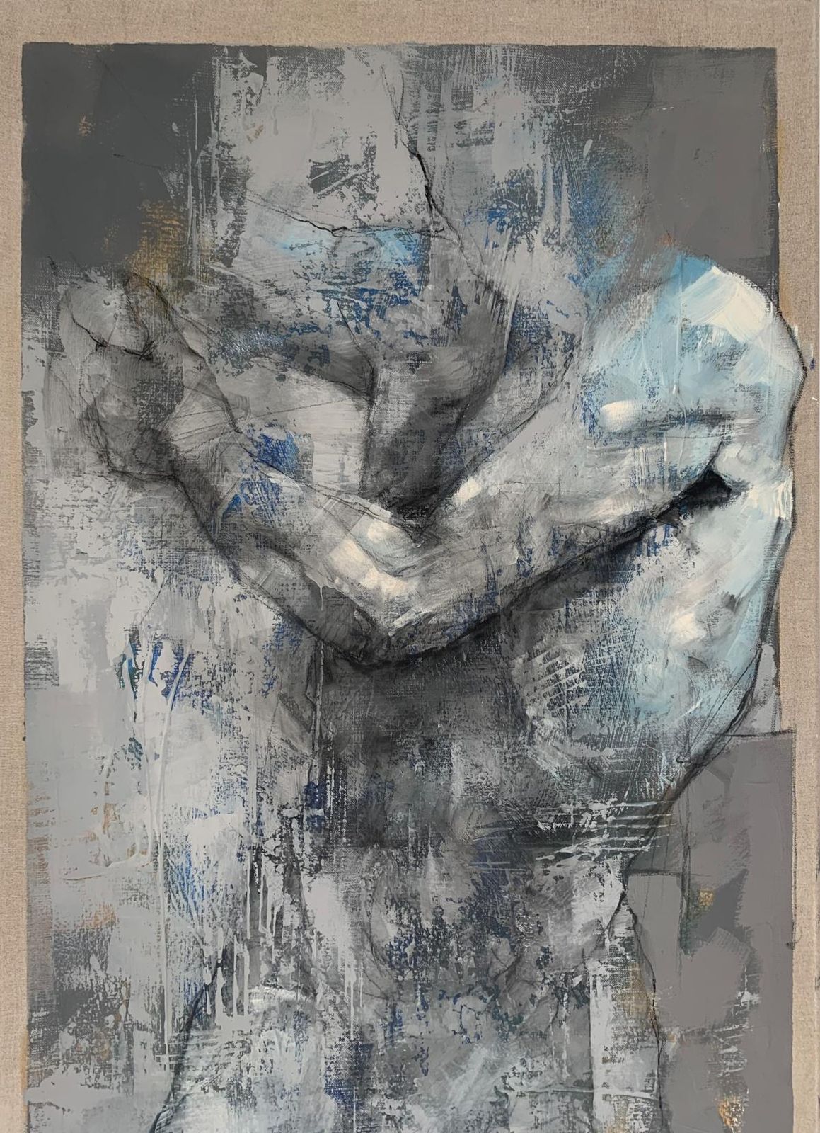 Michał Bajsarowicznude. Figurative And Abstract Acrylic Painting, Body, Polish Artist2025 photo furniture