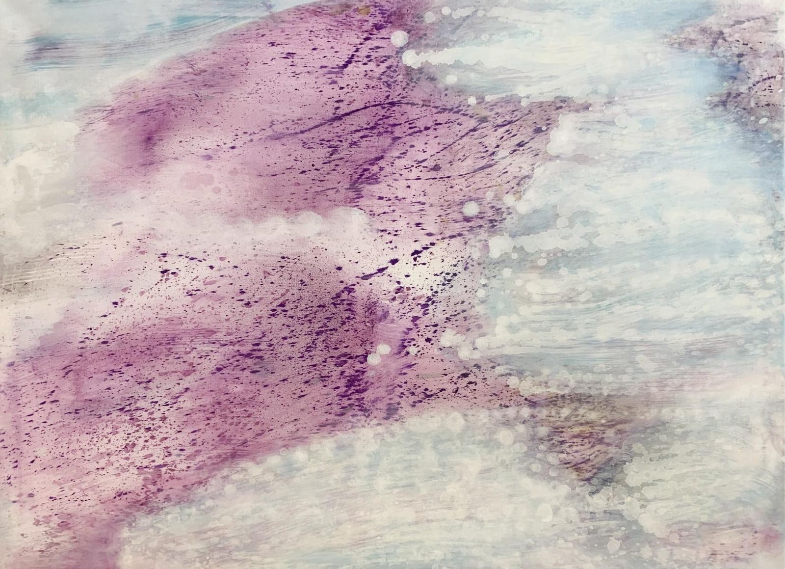 Piotr Butkiewiczuntitled. Gestural Abstraction, Purple, Oil Painting, Polish Artist2024
