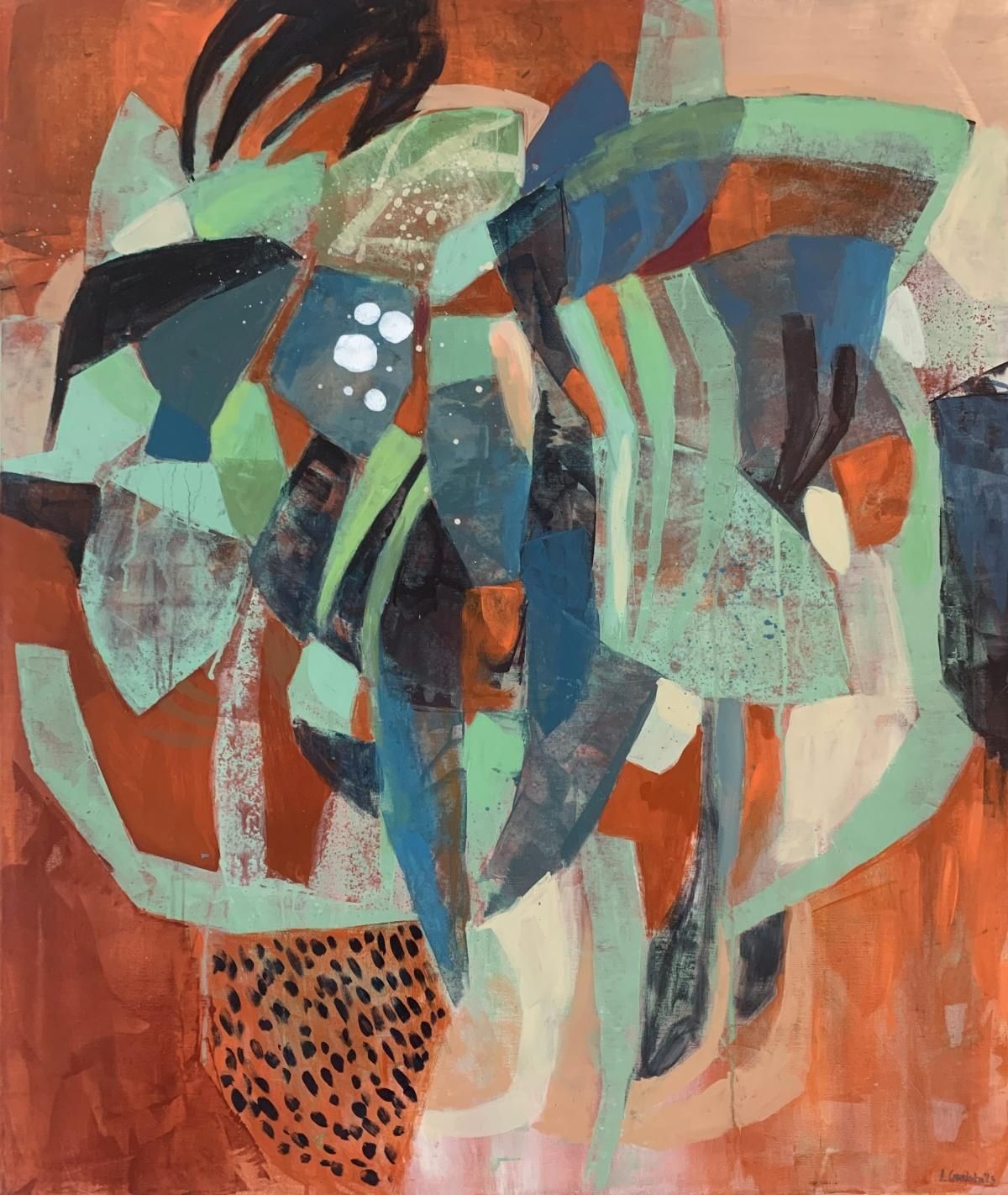 Anna Masiul Gozdeckamarch Bouquet. Contemporary Abstract Painting, Acrylic On Canvas, Polish Artist2023