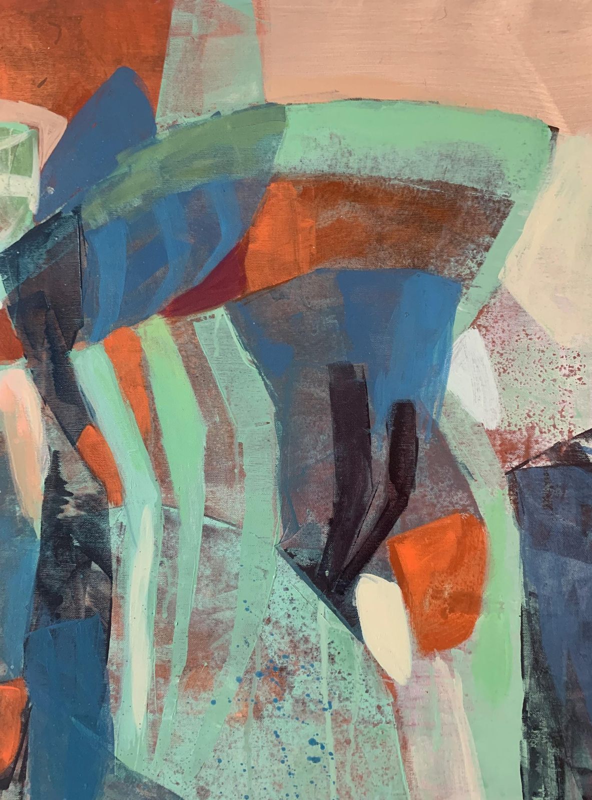 Anna Masiul Gozdeckamarch Bouquet. Contemporary Abstract Painting, Acrylic On Canvas, Polish Artist2023 photo furniture
