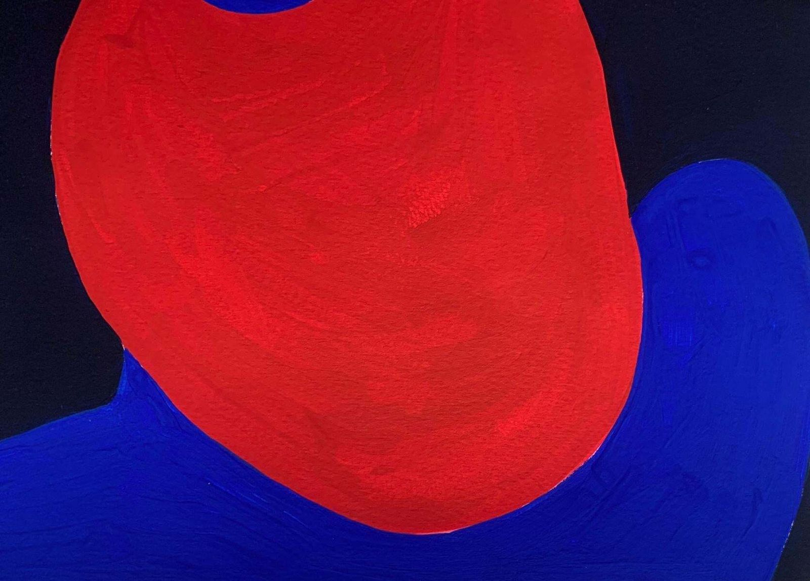 Waleria Matelskain Embrace. Figurative Painting On Paper, Young Art, Vibrant, European Art2024 photo Art