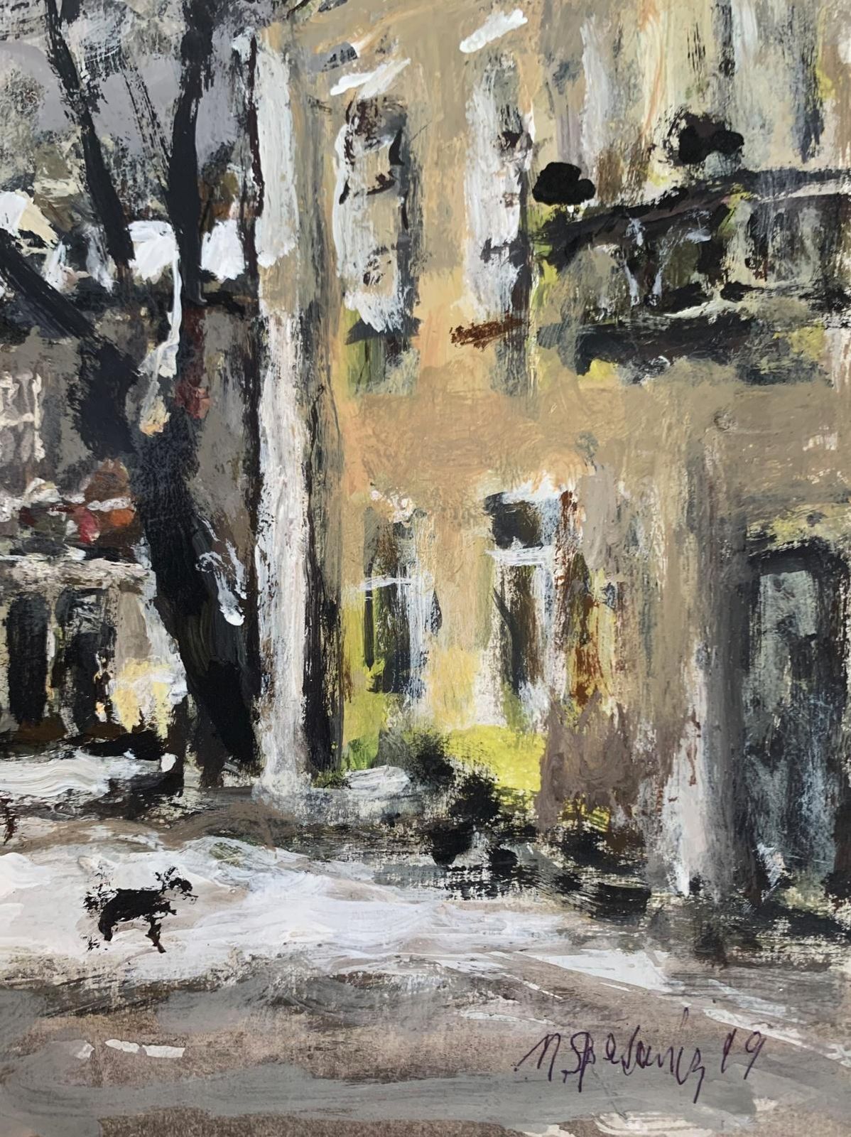 Magdalena Spasowiczlandscape. Oil On Cardboard, Figurative, Architecture, Muted Colors, Polish Art1999 photo 1201.0