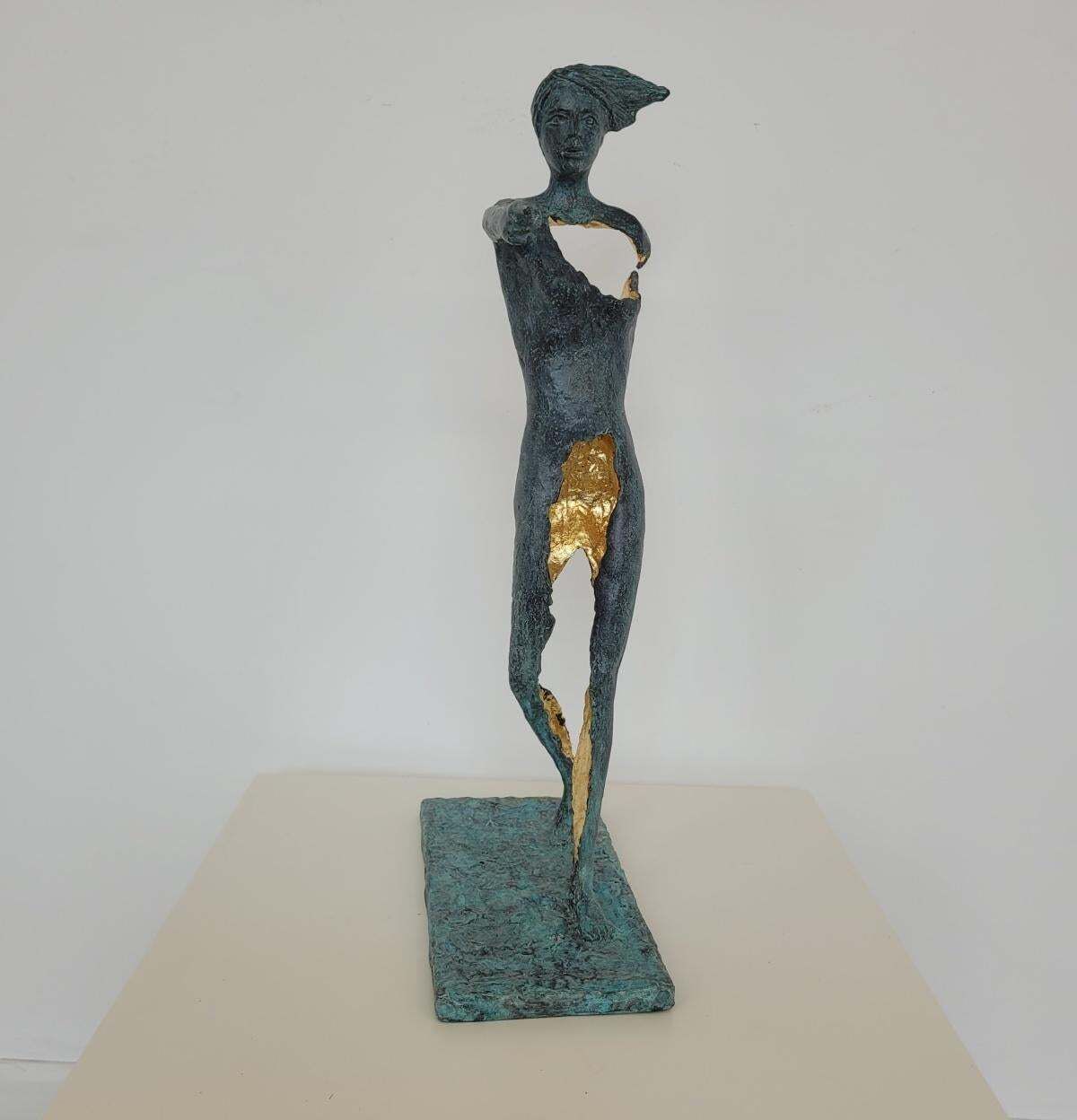 Antonio Giancaterinoa Walking Girl. Contemporary Bronze Sculpture, Limited Edition, Italian Artistca. 2020 photo 4117.0