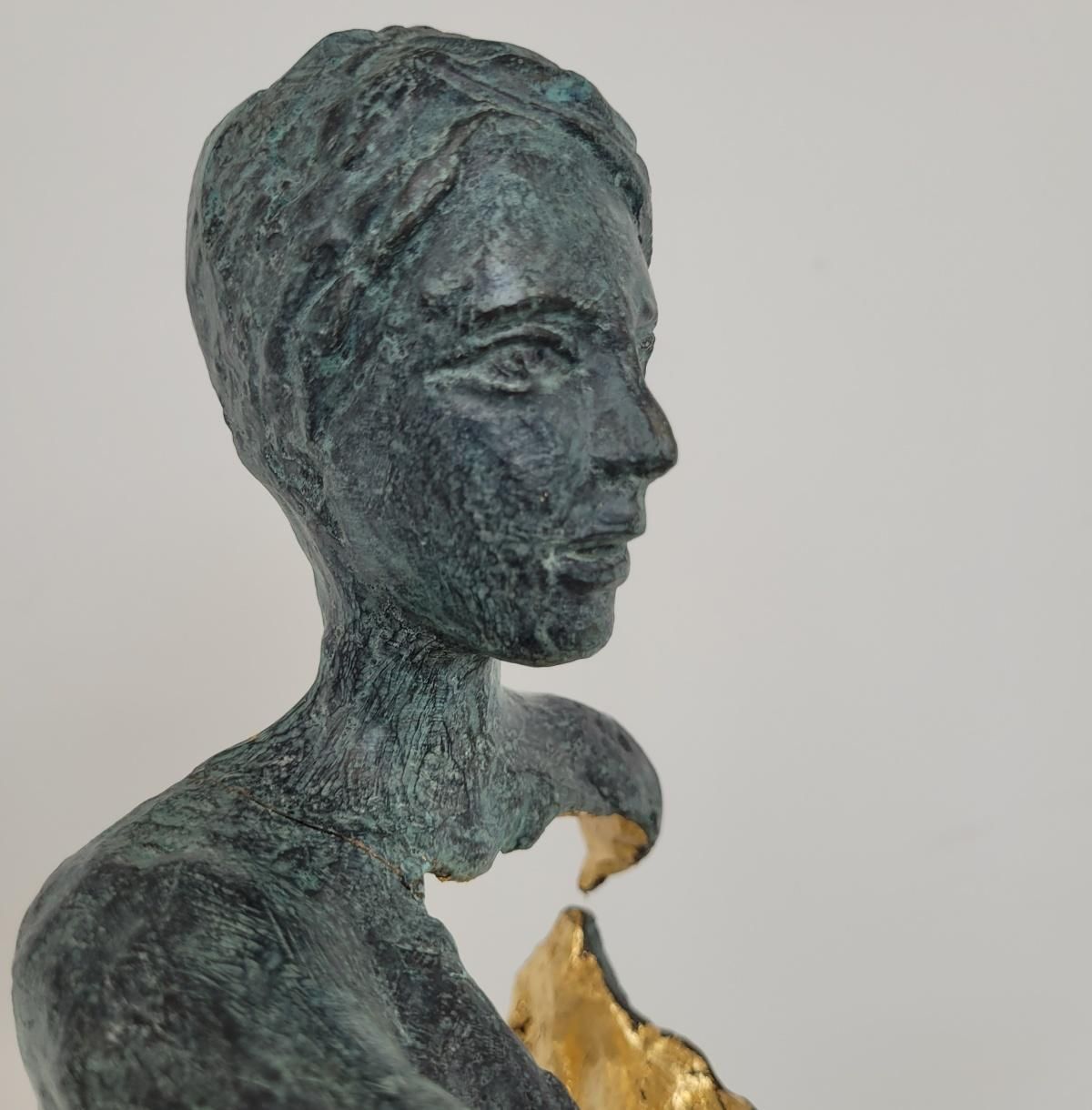 photo for sale Antonio Giancaterinoa Walking Girl. Contemporary Bronze Sculpture, Limited Edition, Italian Artistca. 2020