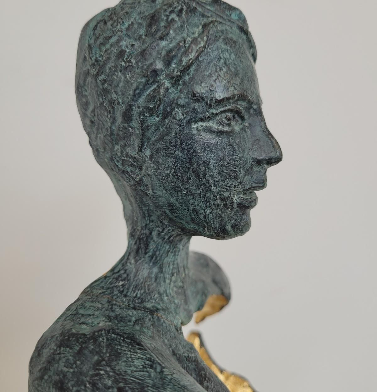 Art Antonio Giancaterinoa Walking Girl. Contemporary Bronze Sculpture, Limited Edition, Italian Artistca. 2020 photo