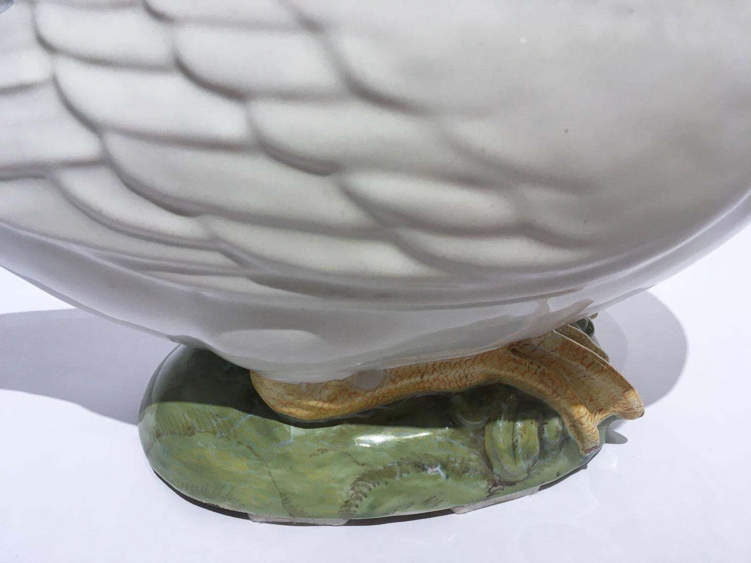 25732.0 Italy Mid 18th Century White Majolica Duck By Manifattura Pasquale Antonibon photo