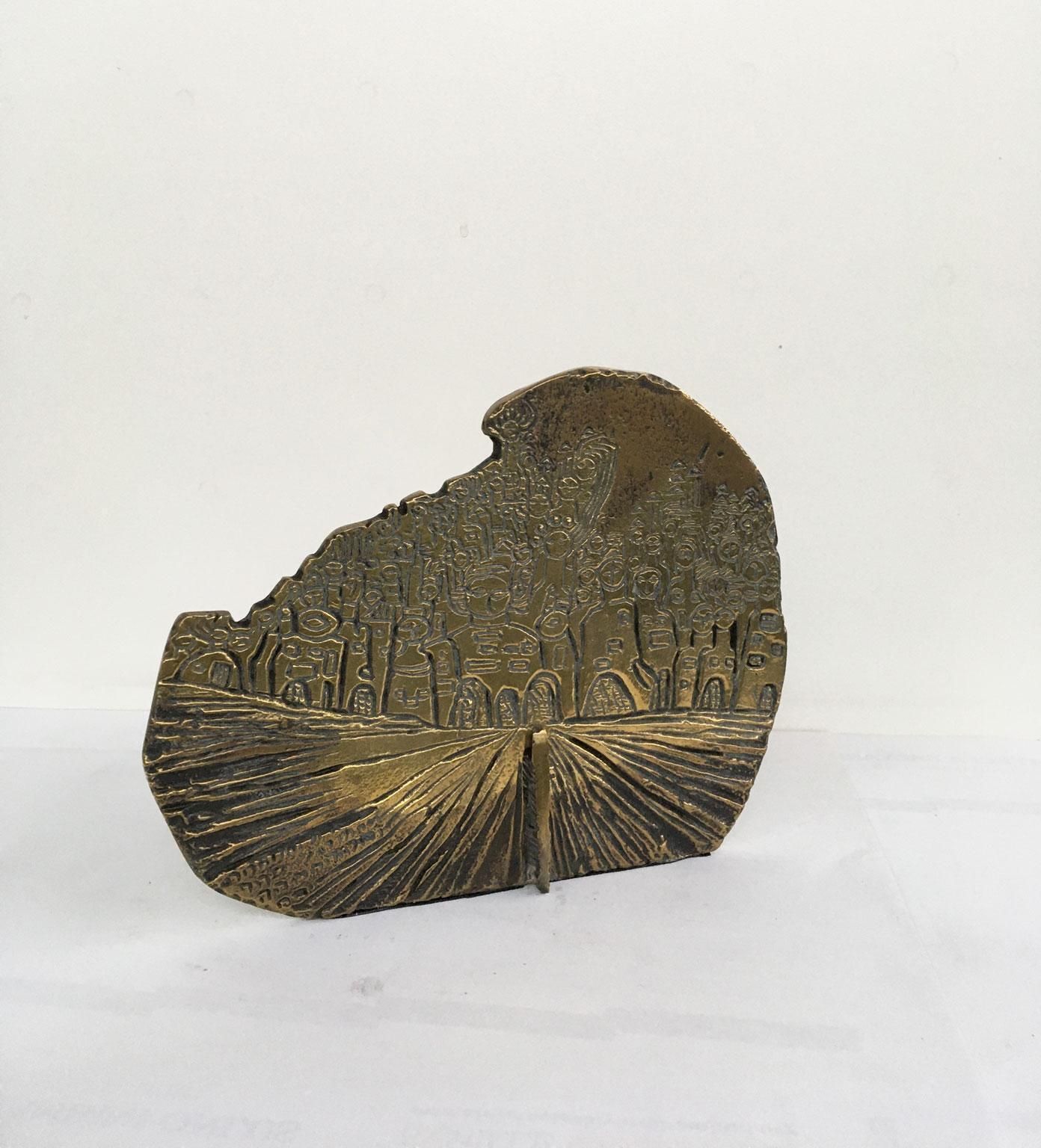 1980 Italy Bronze Abstract Sculpture By Luciana Matalon Gente E Dune photo furniture