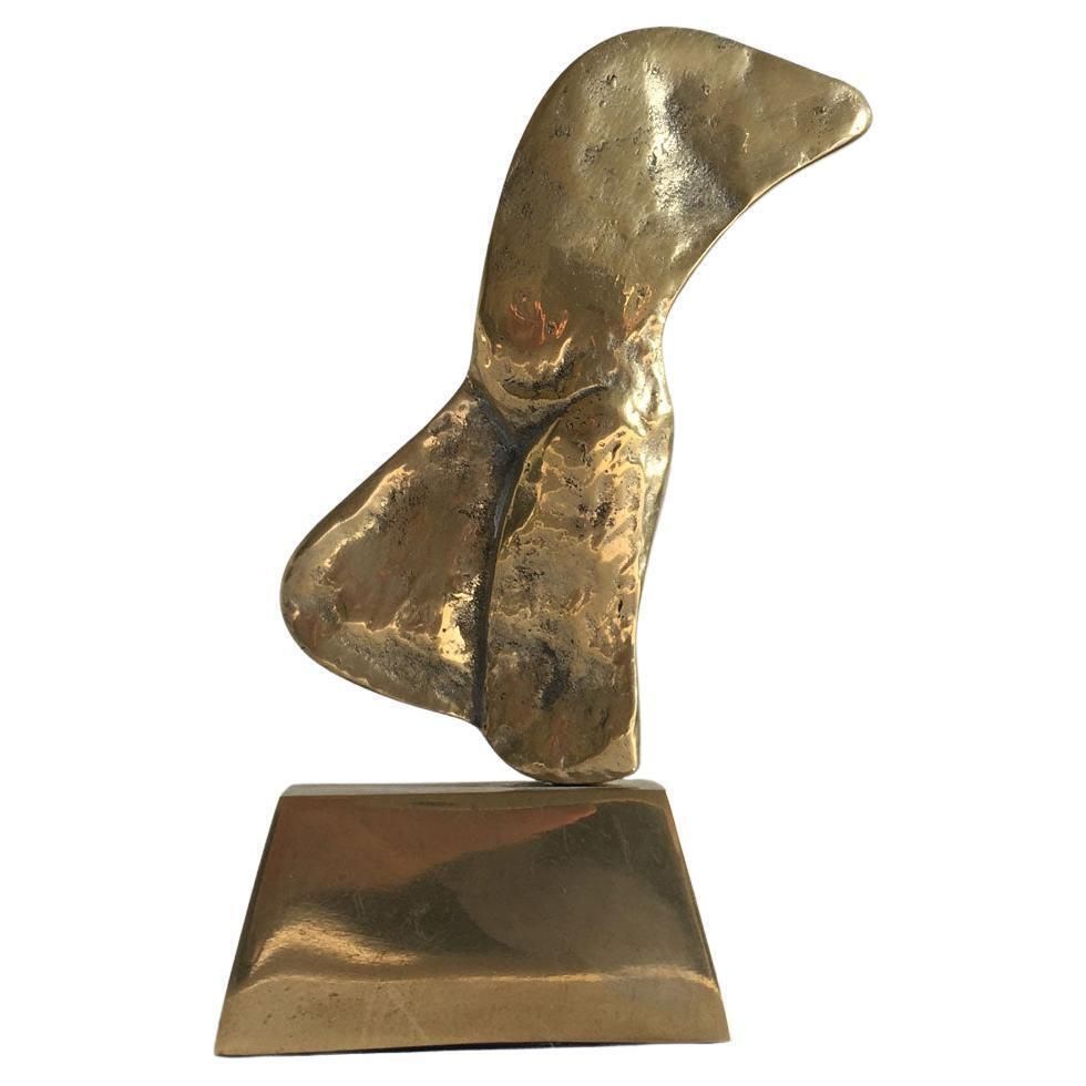 1980 Italy Post Modern Rodica Tanasescu Bronze Abstract Sculpture Muse