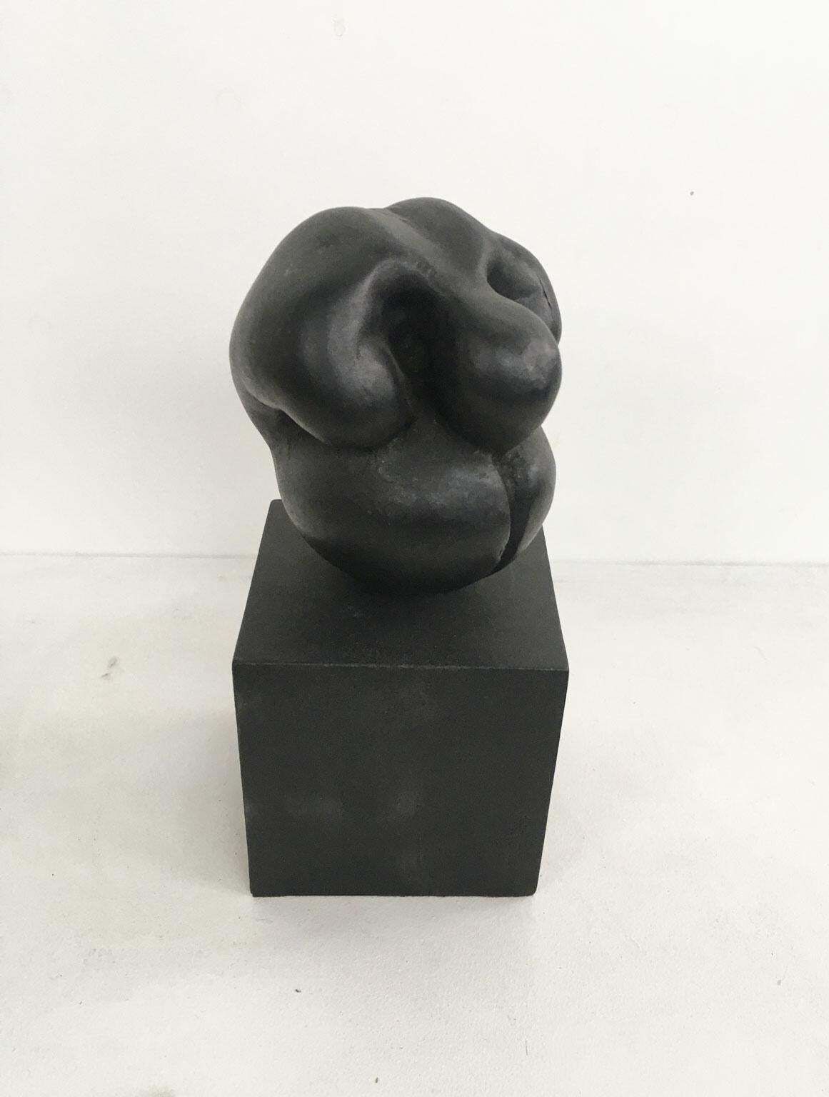 1988 Italy Black Aluminum Abstract Sculpture By Patrizia Guerresi Title Deji photo for sale
