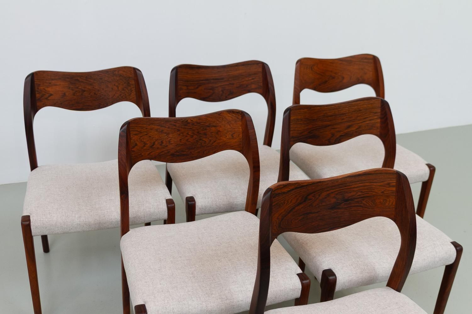 Danish Rosewood Chairs Model 71 By Niels O. Møller, 1970s. Set Of 6. photo vinterior