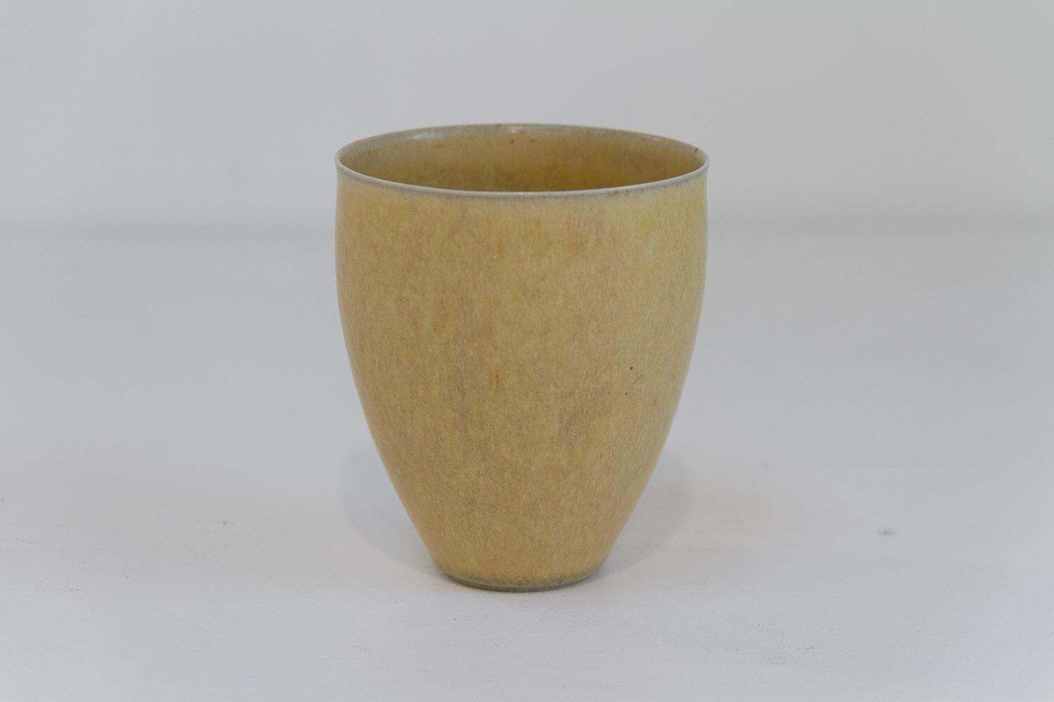 Danish Mid Century Yellow Stoneware Vase By Saxbo, 1960s. photo 429.0
