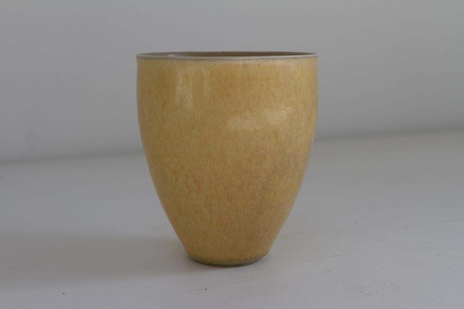 photo vinterior Danish Mid Century Yellow Stoneware Vase By Saxbo, 1960s.