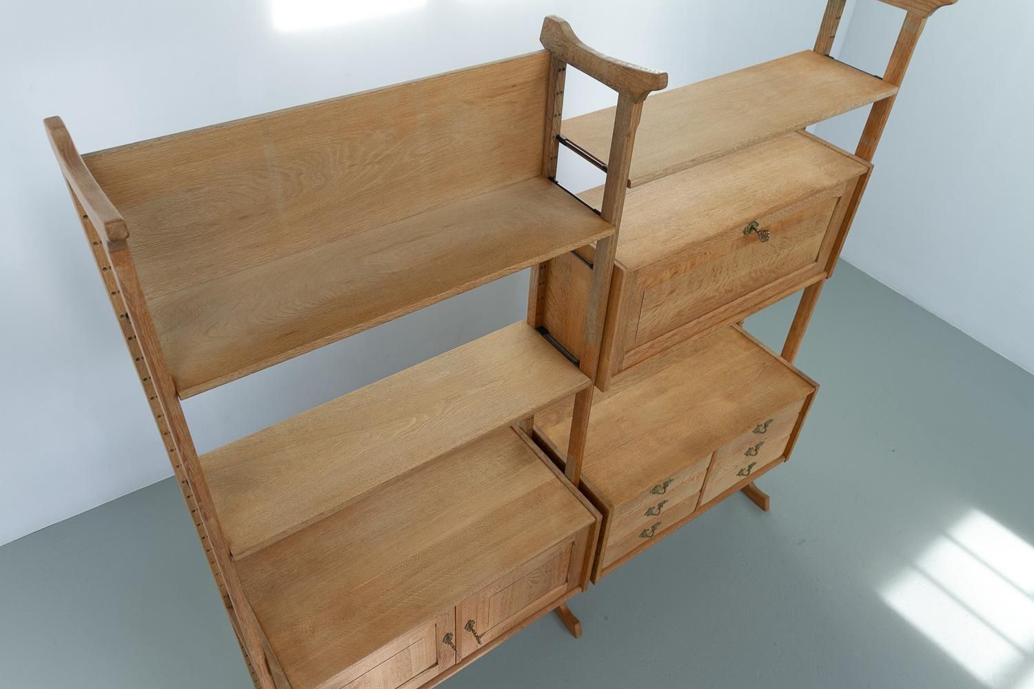 Danish Freestanding Oak Bookcase By Henning Kjærnulf For Nyrup Møbler, 1960s. photo vintage