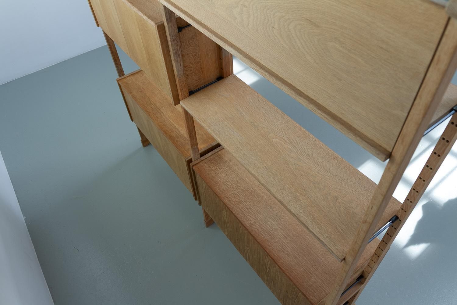 photo furniture Danish Freestanding Oak Bookcase By Henning Kjærnulf For Nyrup Møbler, 1960s.