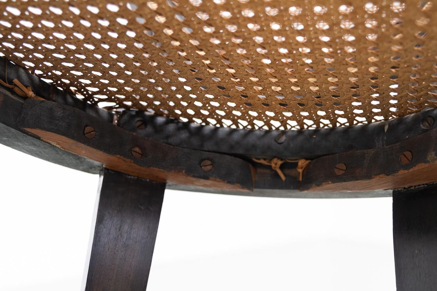 Furniture French Louis XVI Style Cane Side Chairs, 1880s. Set Of 2. photo