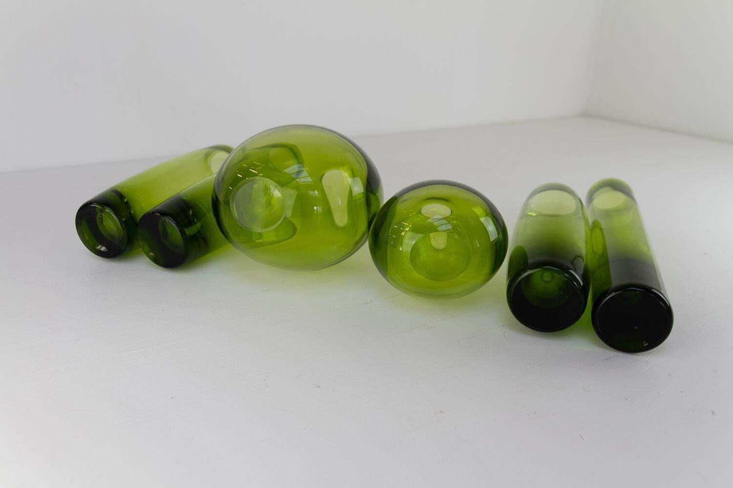 Danish Maygreen Tall And Drop Vases By Per Lütken For Holmegaard 1960s. Set Of 6 photo 1201.0