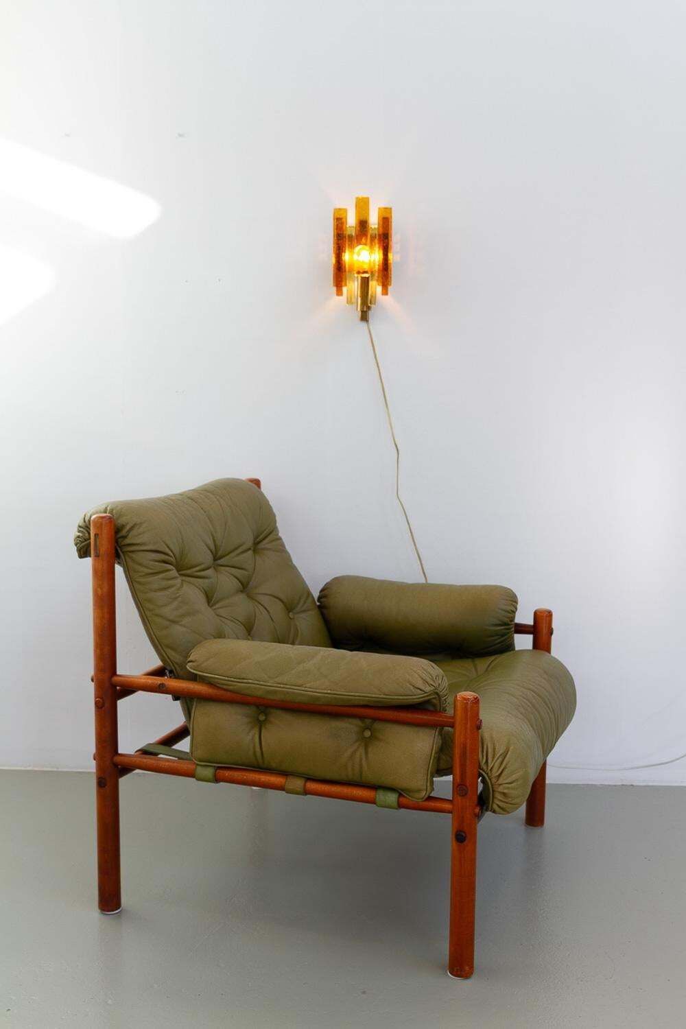 photo vinterior Stacked Glass And Brass Wall Sconce By Svend Aage Holm Sørensen, 1960s.
