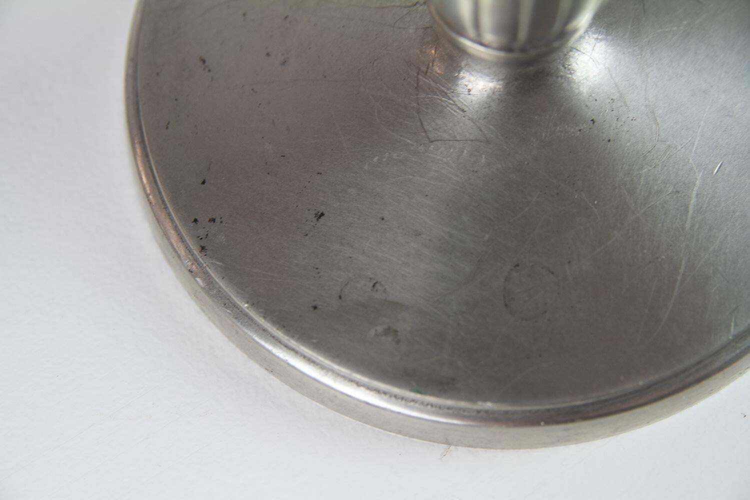 300.0 Art Deco Pewter Candle Holders By Just Andersen, 1930s. Set Of 2. photo