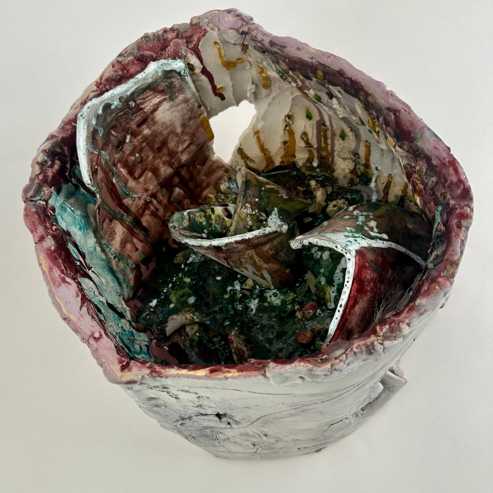 Untitled 2017 Semi Refractory And Glazed Ceramic Sculpture By Alessandro Roma photo vinterior