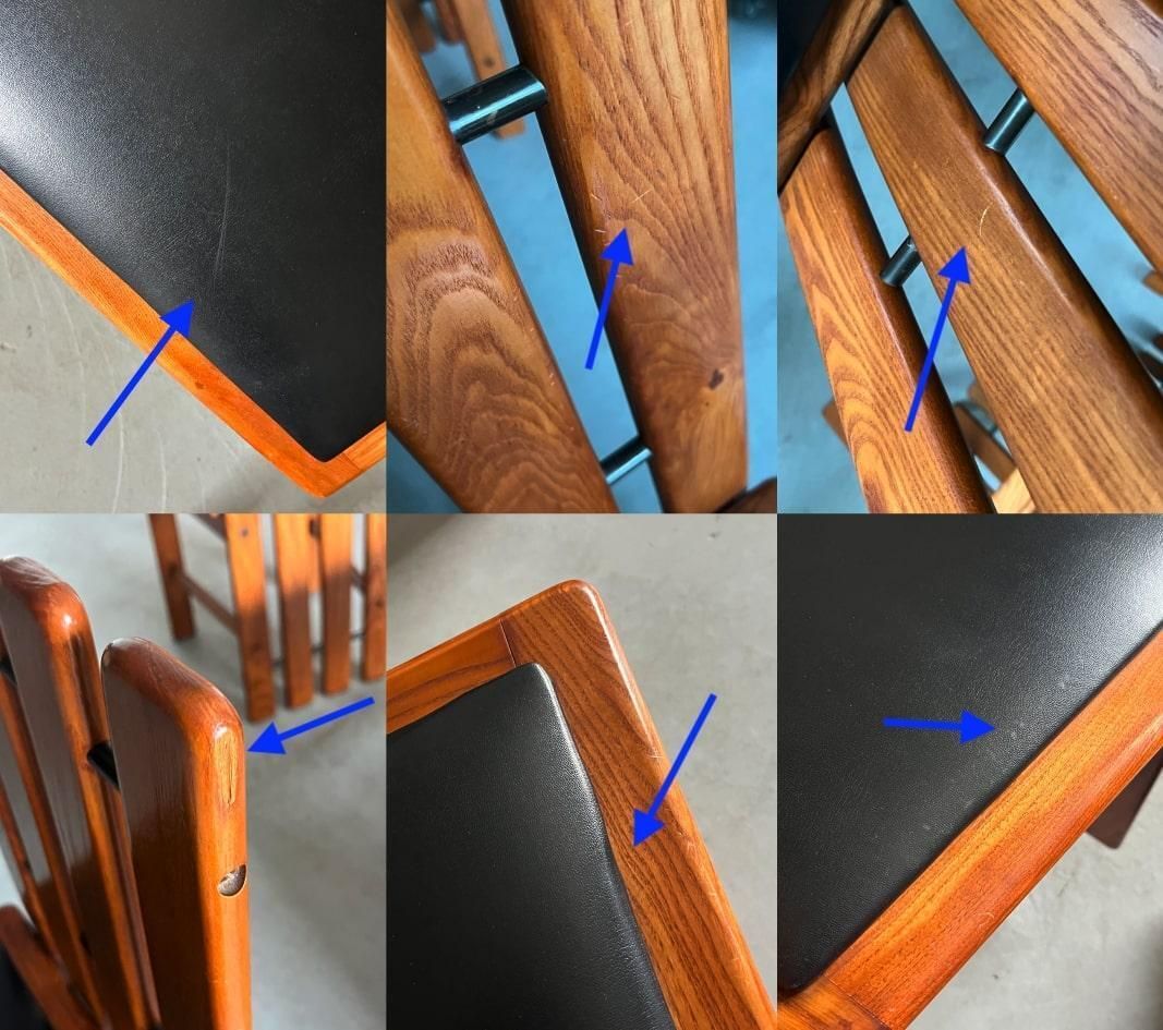 Furniture 1 Of 6 Vintage Mid Century Dining Chairs In Style Of Mario Marenco, 70s Italy photo