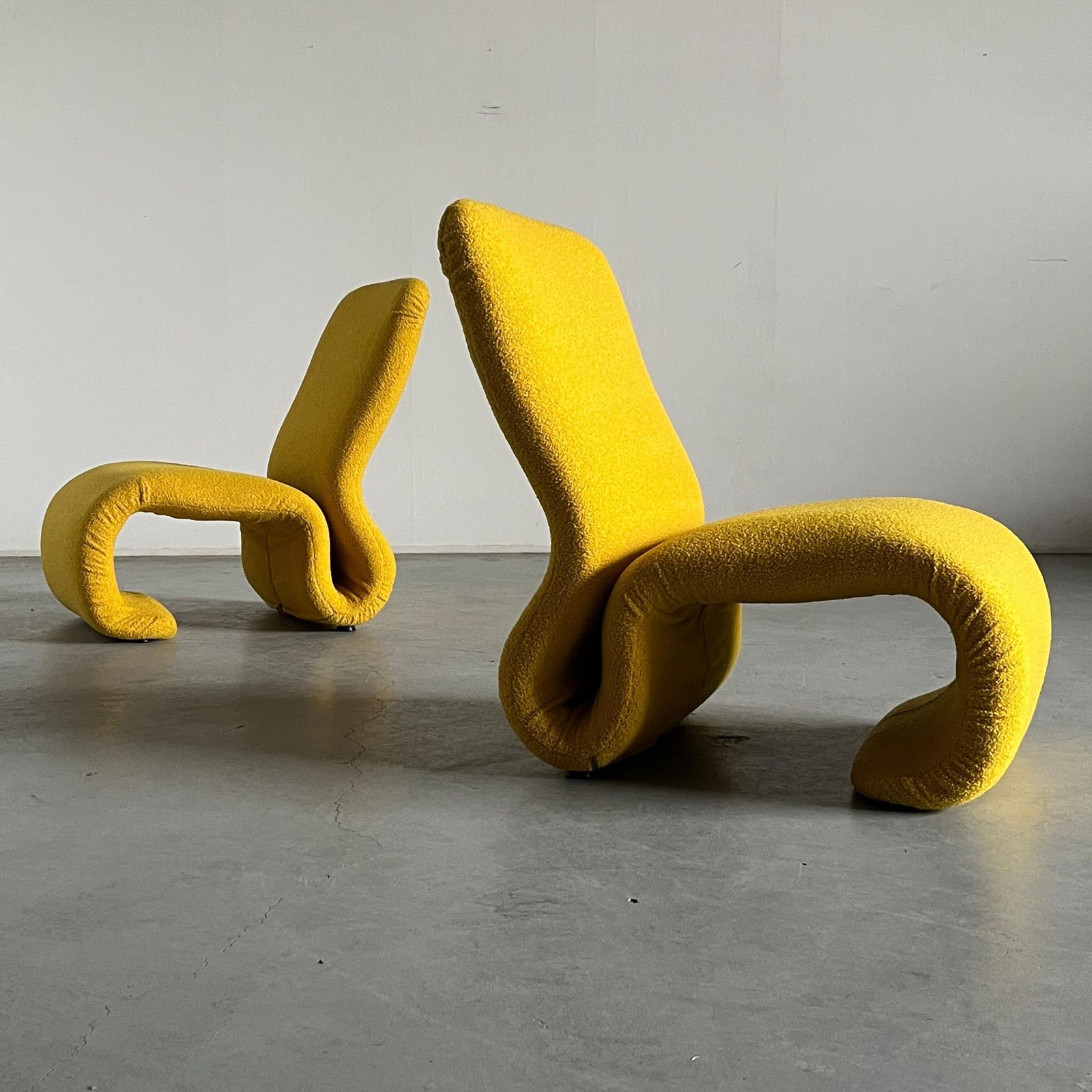 Pair Of Space Age Side Chairs By Olivier Mourgue, 1970s France photo for sale