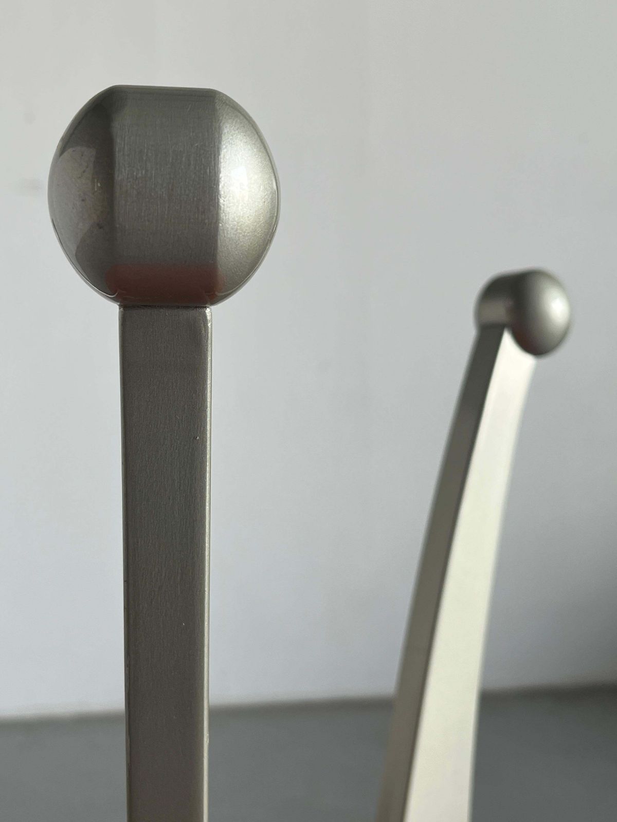 photo for sale Orchidea Side Table, Massimo Morozzi For Archizoom, Silver And Orange, 80s Italy