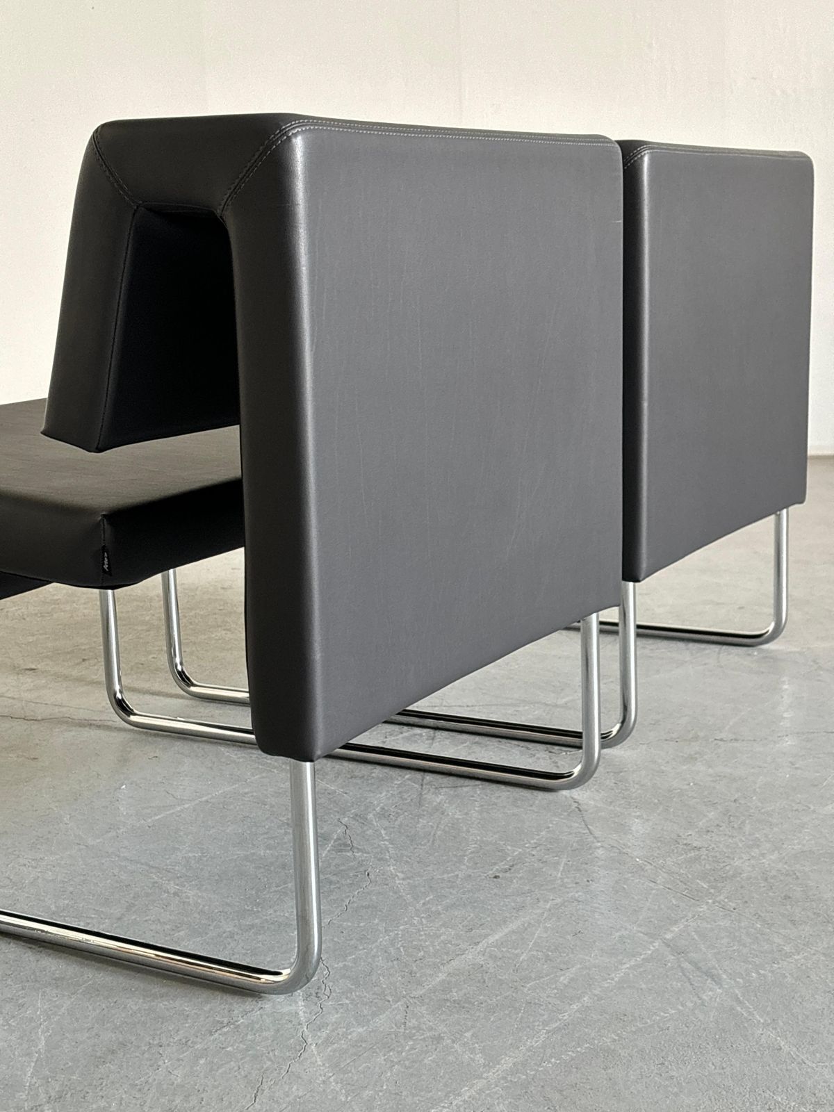 photo for sale Pair Of Modernist ‘Path’ Cantilever Lounge Chairs By Fiorenzo Dorigo For Sitland