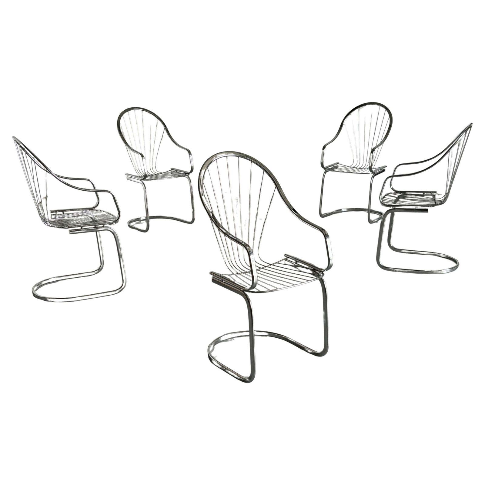 1 Of 5 Vintage Italian Mid Century Armchairs By Gastone Rinaldi For Rima, 1970s