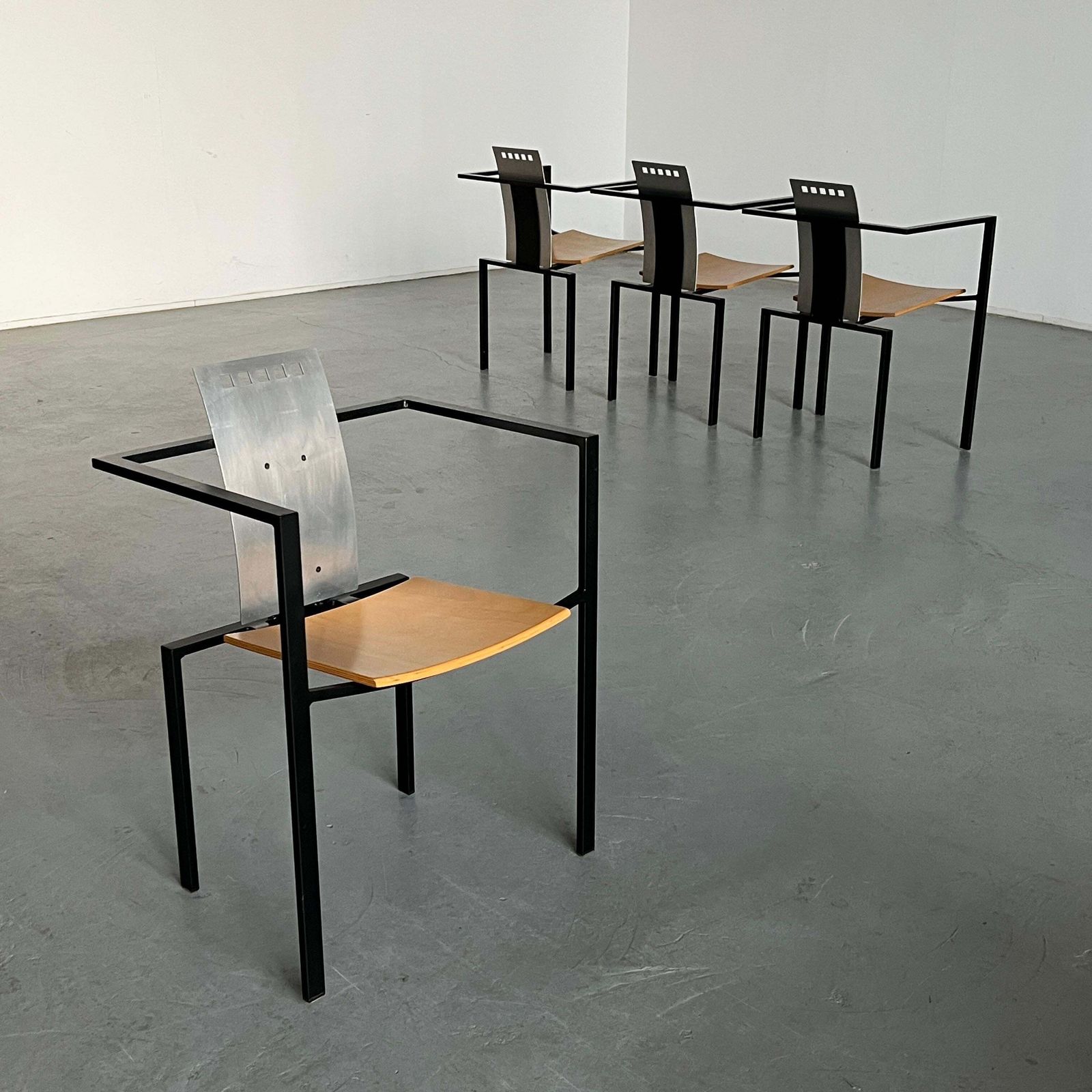 1 Of 4 Memphis Design Postmodern Geometrical Chairs By Kff, 1980s Germany photo furniture