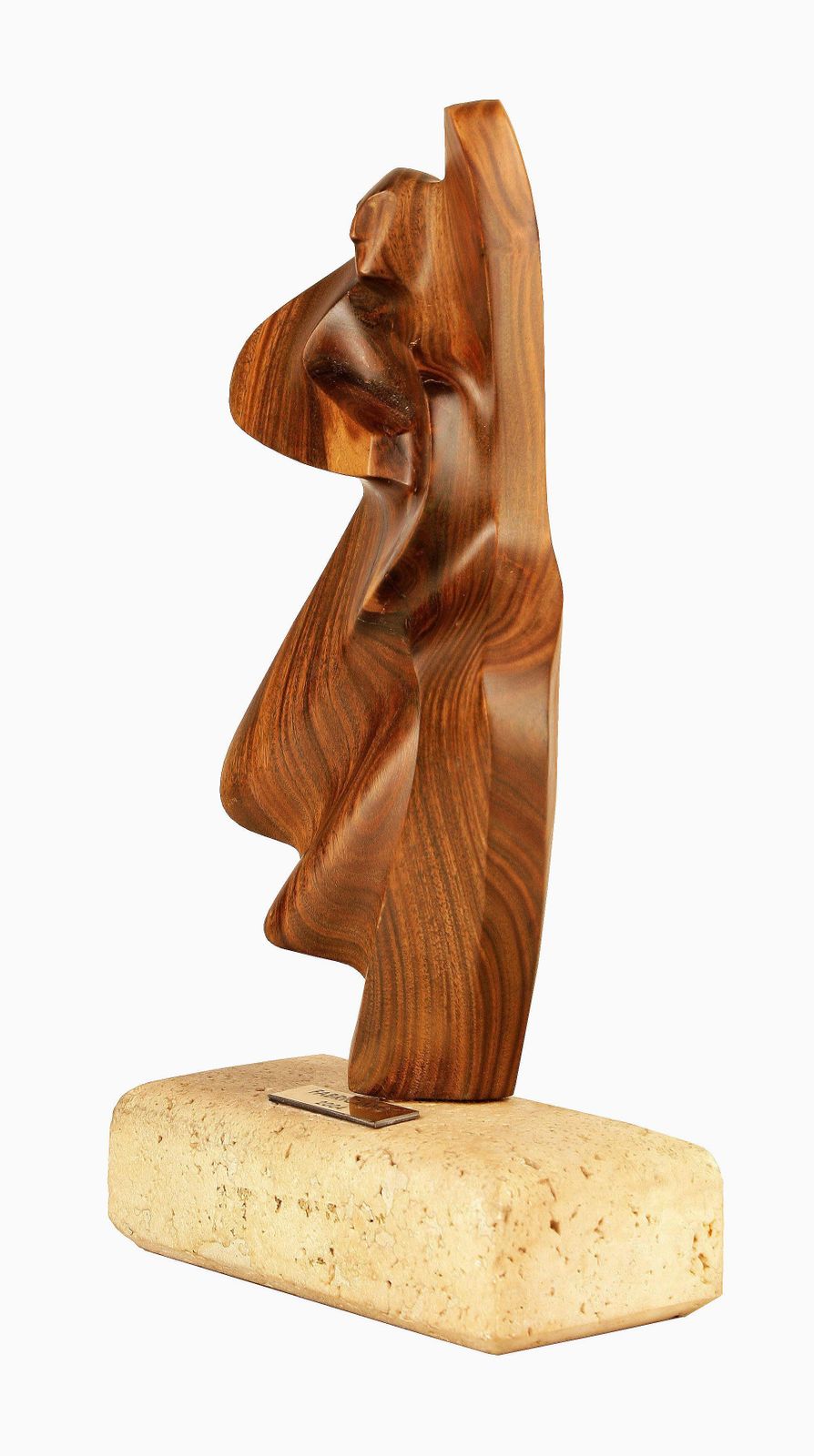 2004 Argentine Biomorphic Wood And Stone Abstract Sculpture By Fabriciano Gómez photo for sale