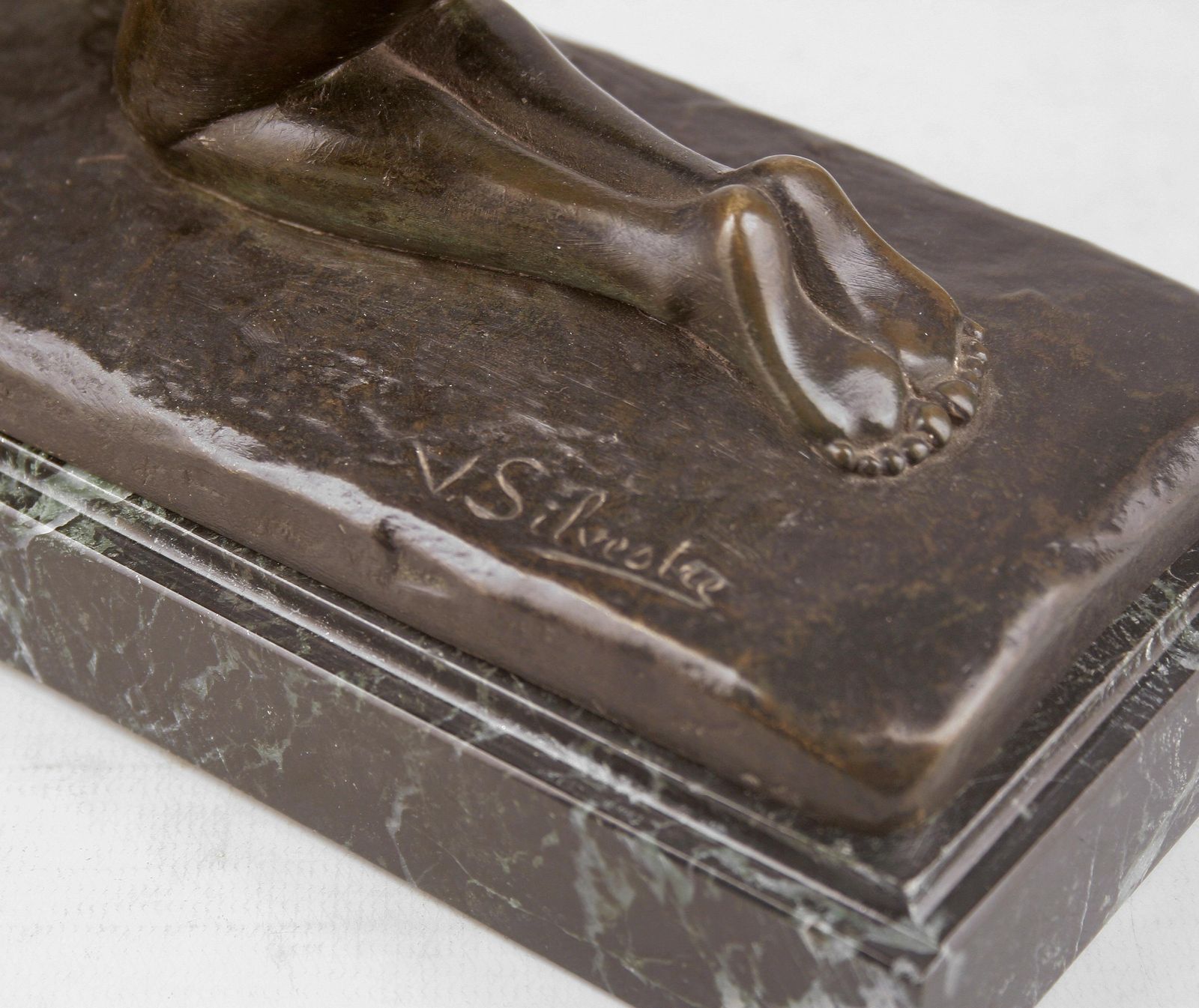 Art Déco Patinated Bronze Sculpture Of A Girl And A Jumping Goat With Marble Base By Paul Silvestre For Susse Frères photo buy