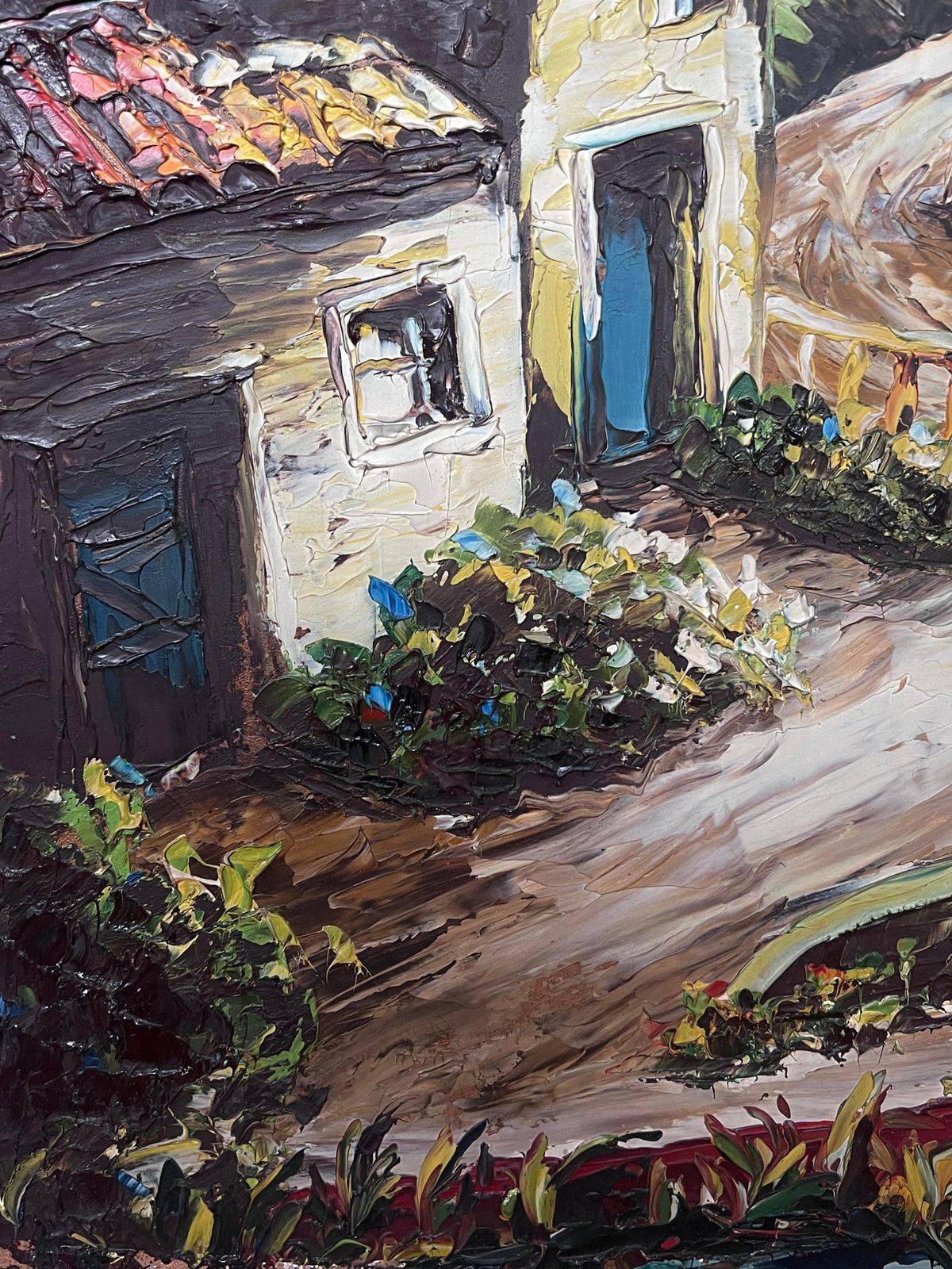 Léon Schwartz   Abrys20th Century French Expressionist Artist Winding Streets In Old Village photo Art