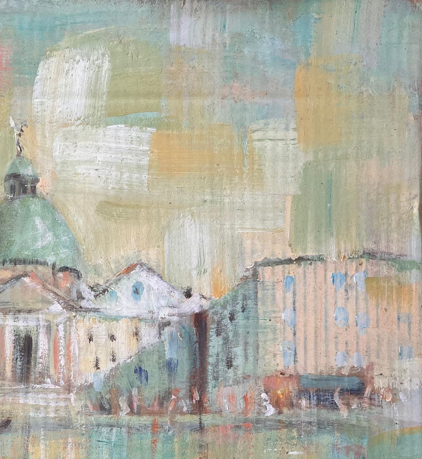 Fanch Lelimpressionist Venetian Canal Scene With Gondolas And Basilica By Fanch Lel photo Art